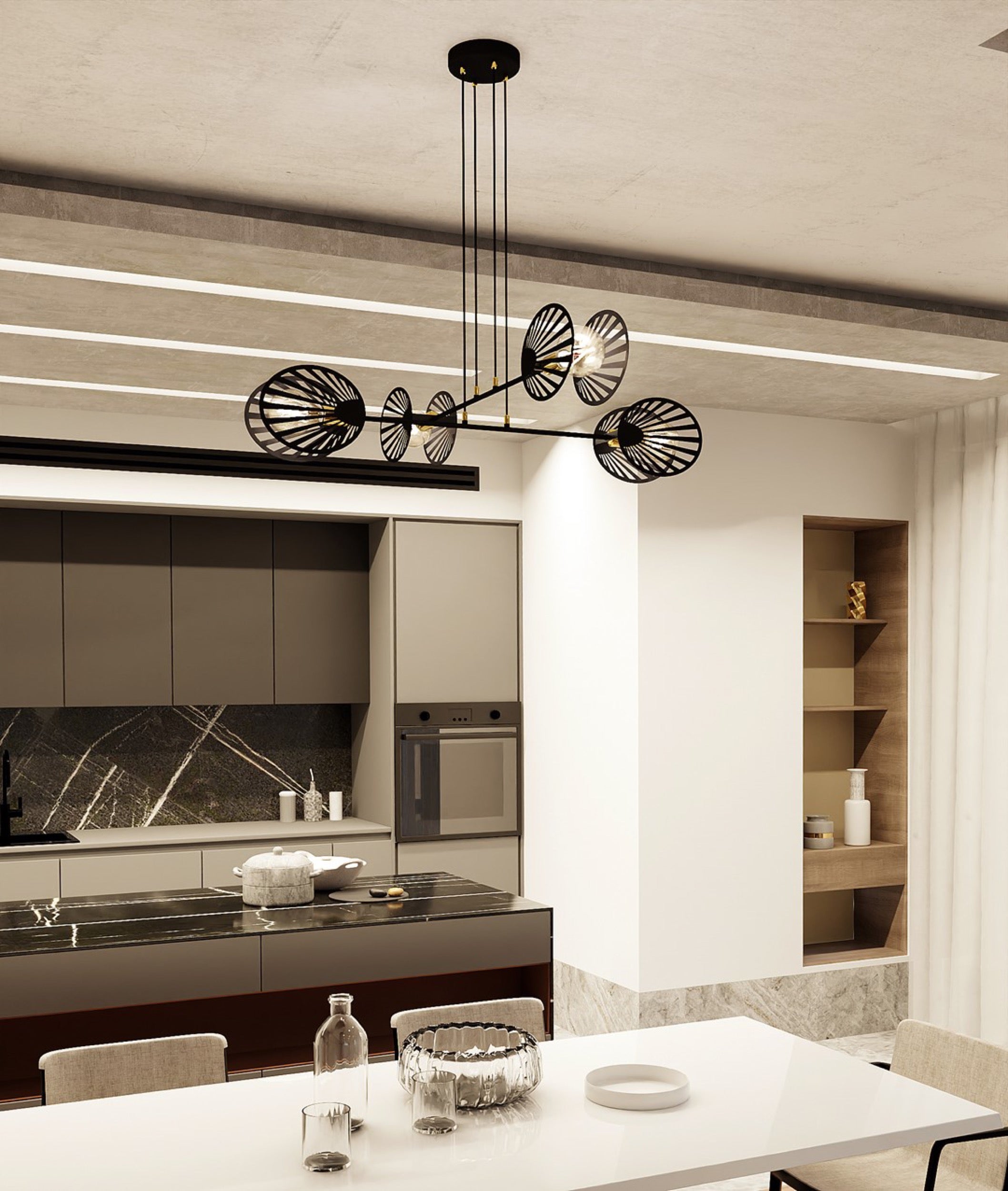 Lampa sufitowa Playa x4 czarna