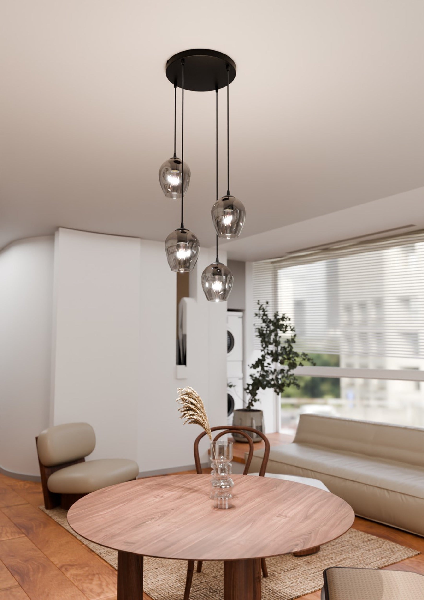 Lampa sufitowa Istar x4 czarno-szara
