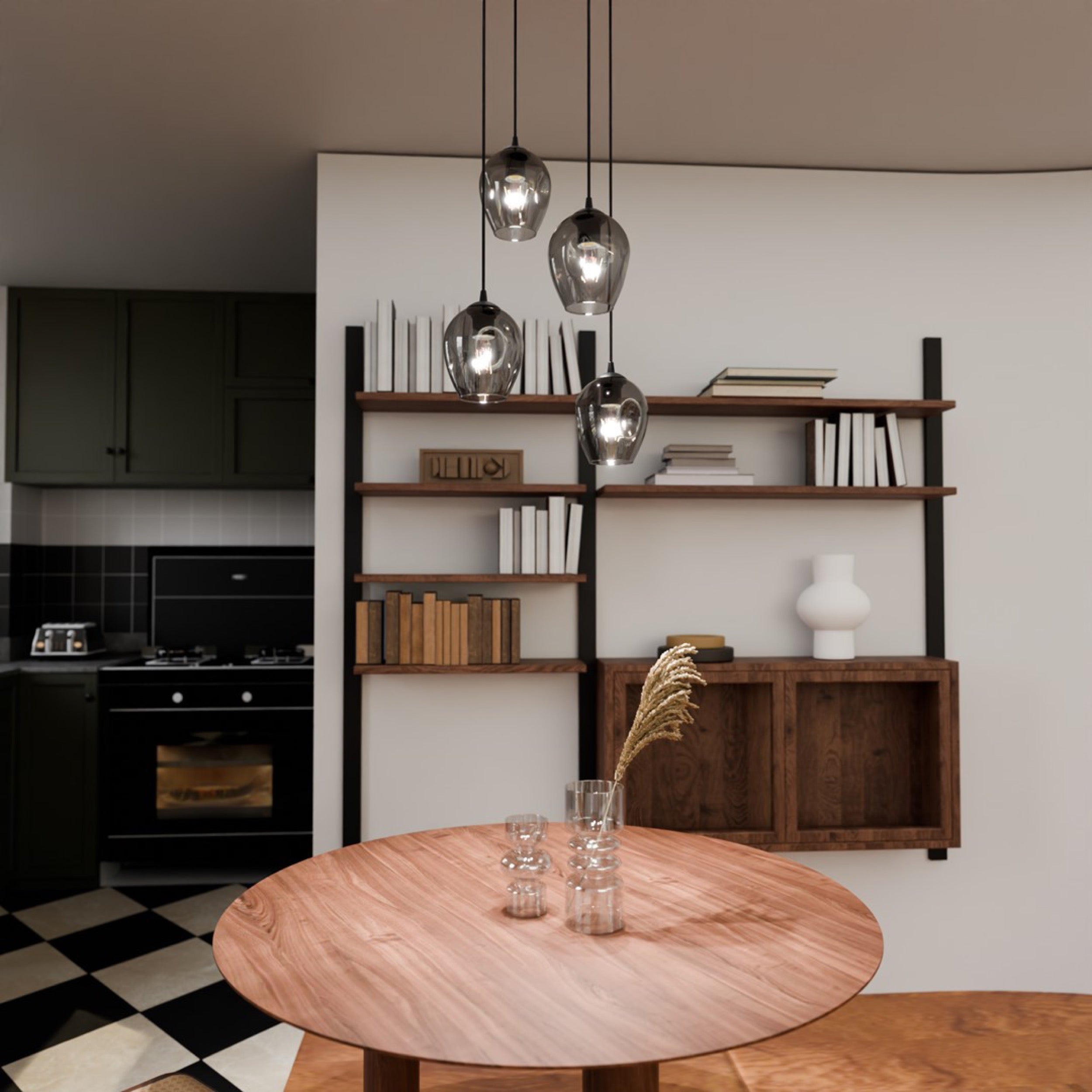 Lampa sufitowa Istar x4 czarno-szara