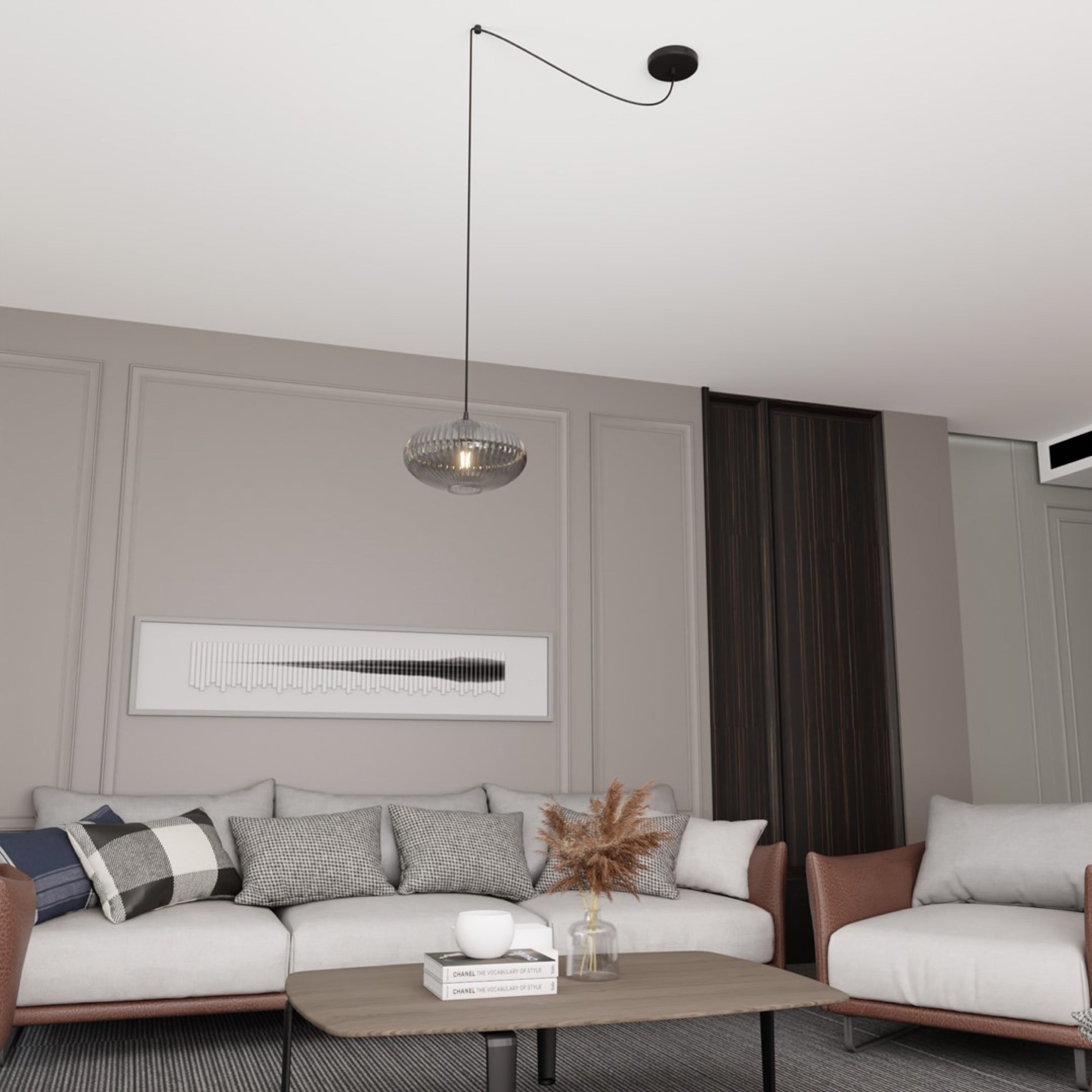 Lampa sufitowa Origo czarno-szara