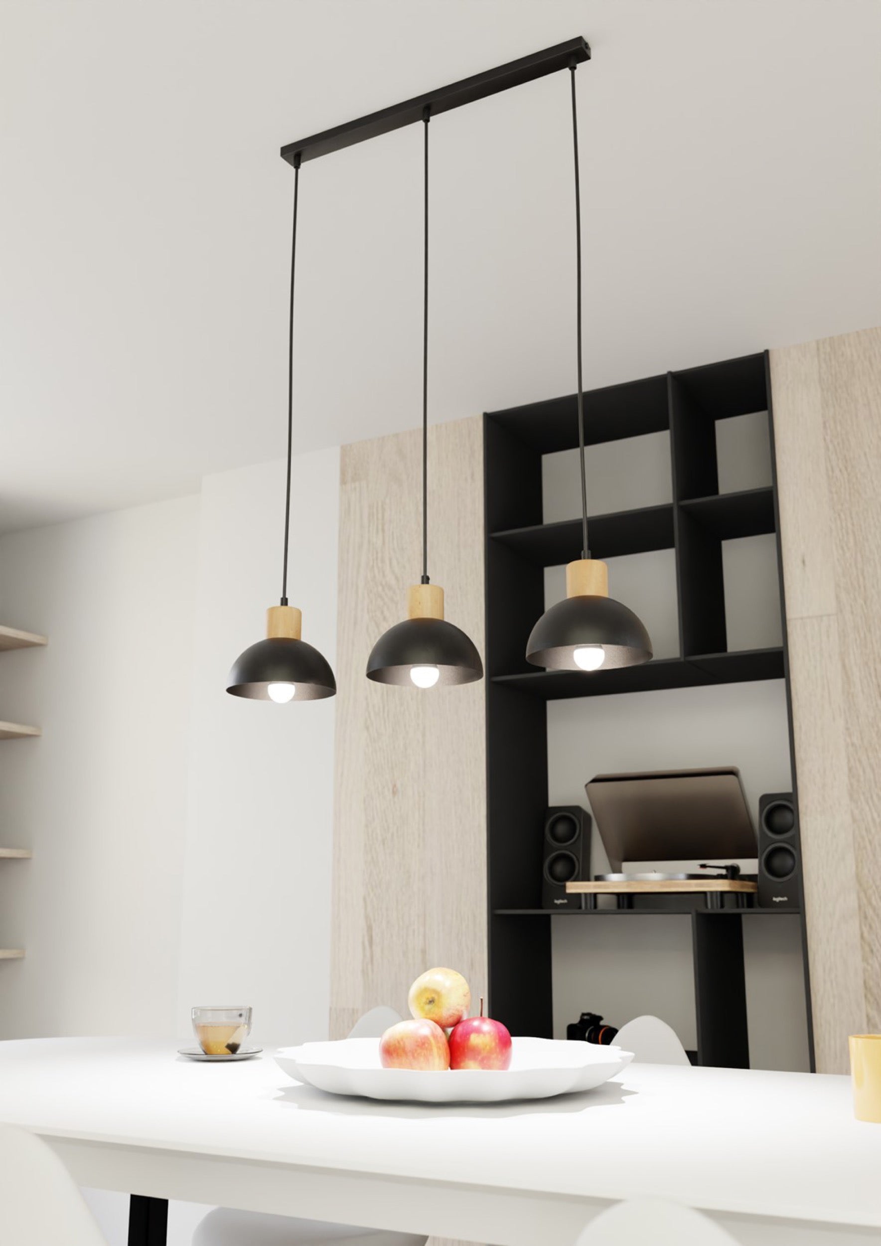 Lampa sufitowa Seco I x3 czarna