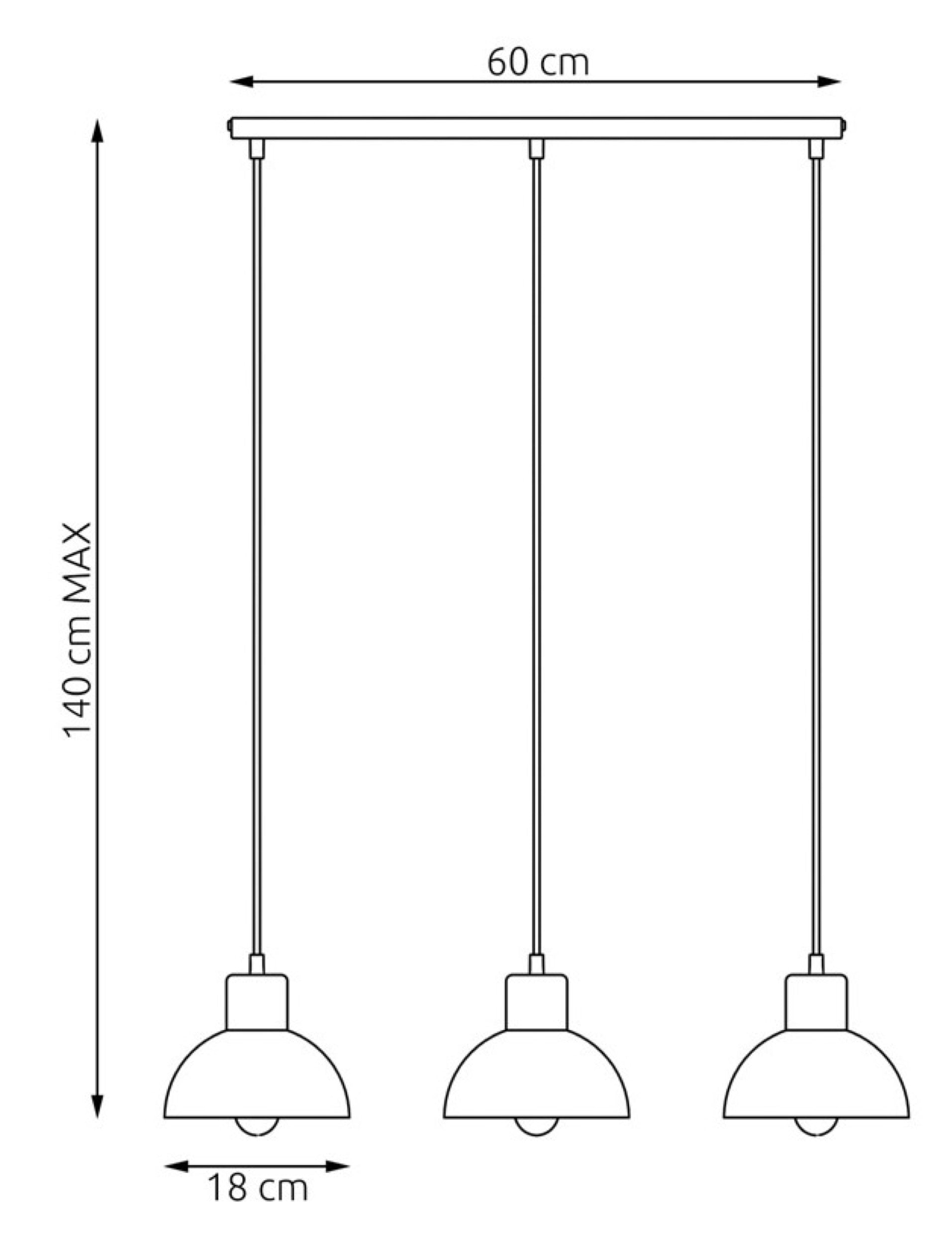 Lampa sufitowa Seco I x3 czarna