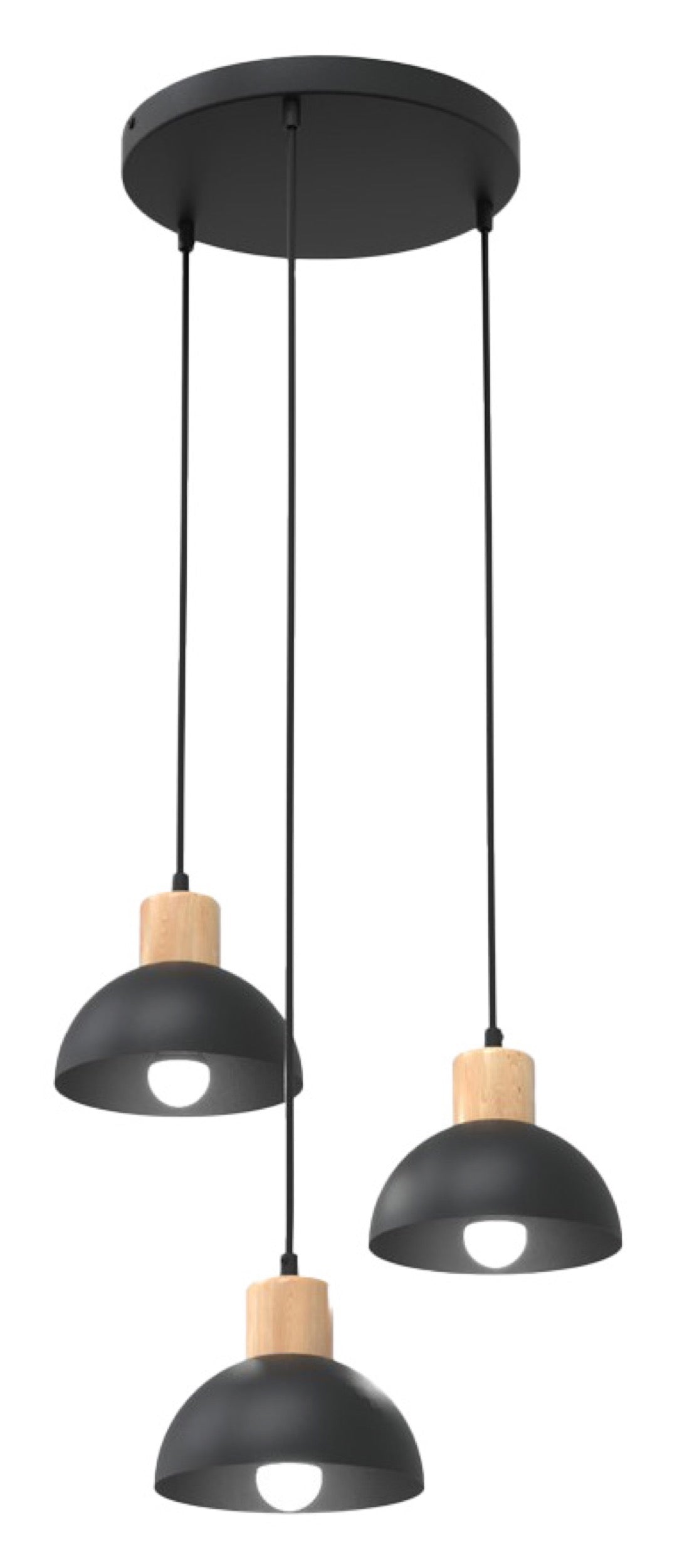 Lampa sufitowa Seco II x3 czarna