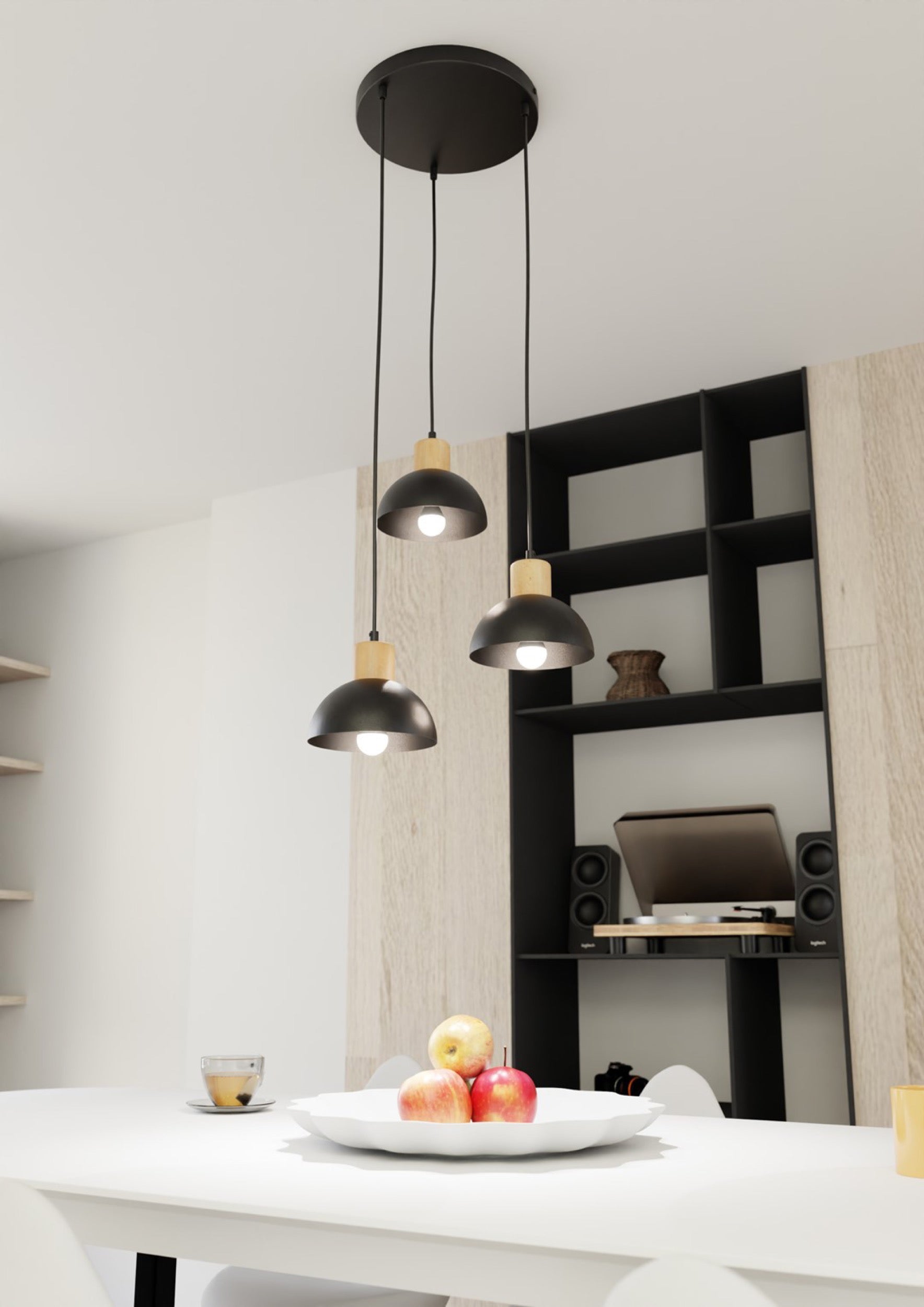 Lampa sufitowa Seco II x3 czarna