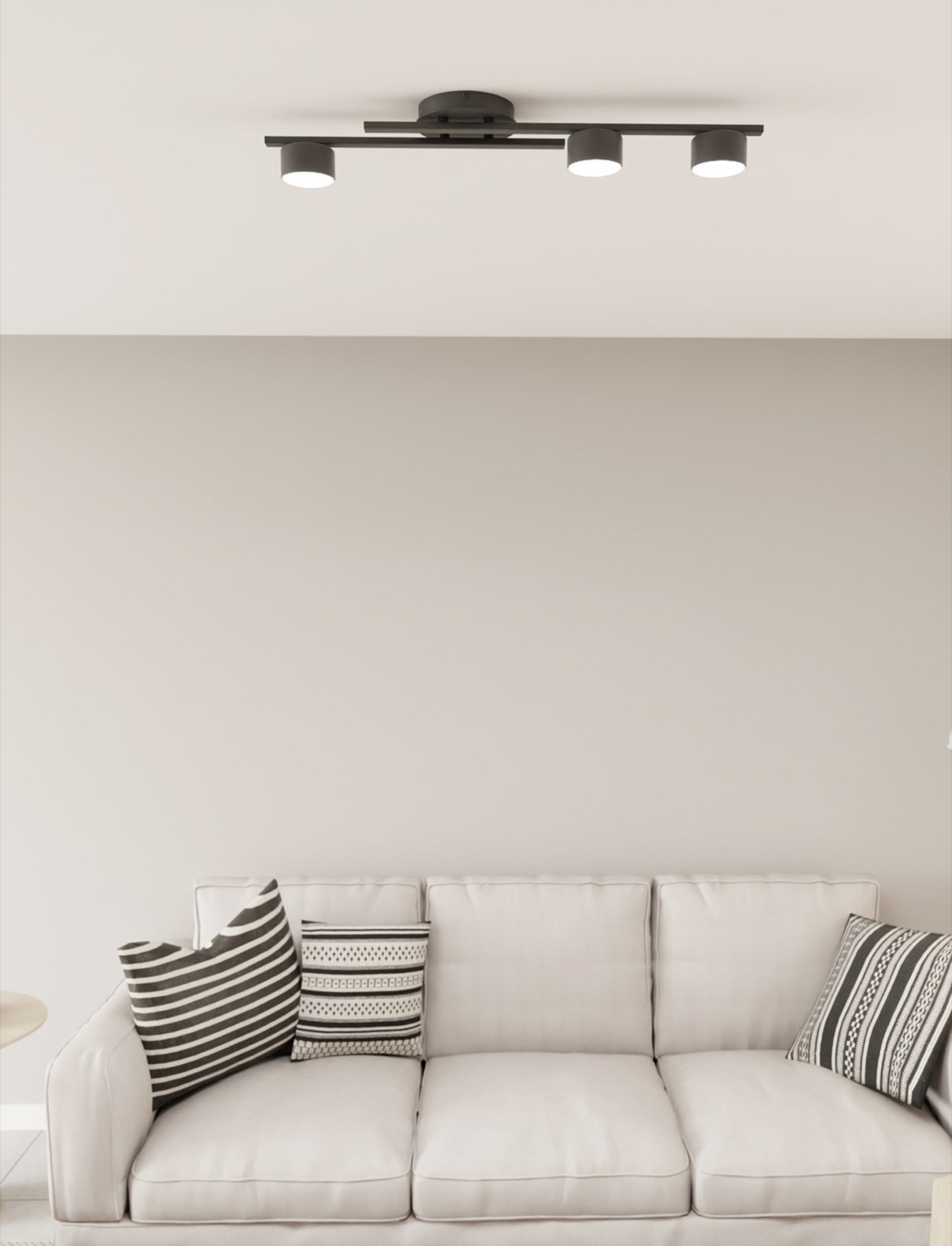 Lampa sufitowa Fragment x3 czarna