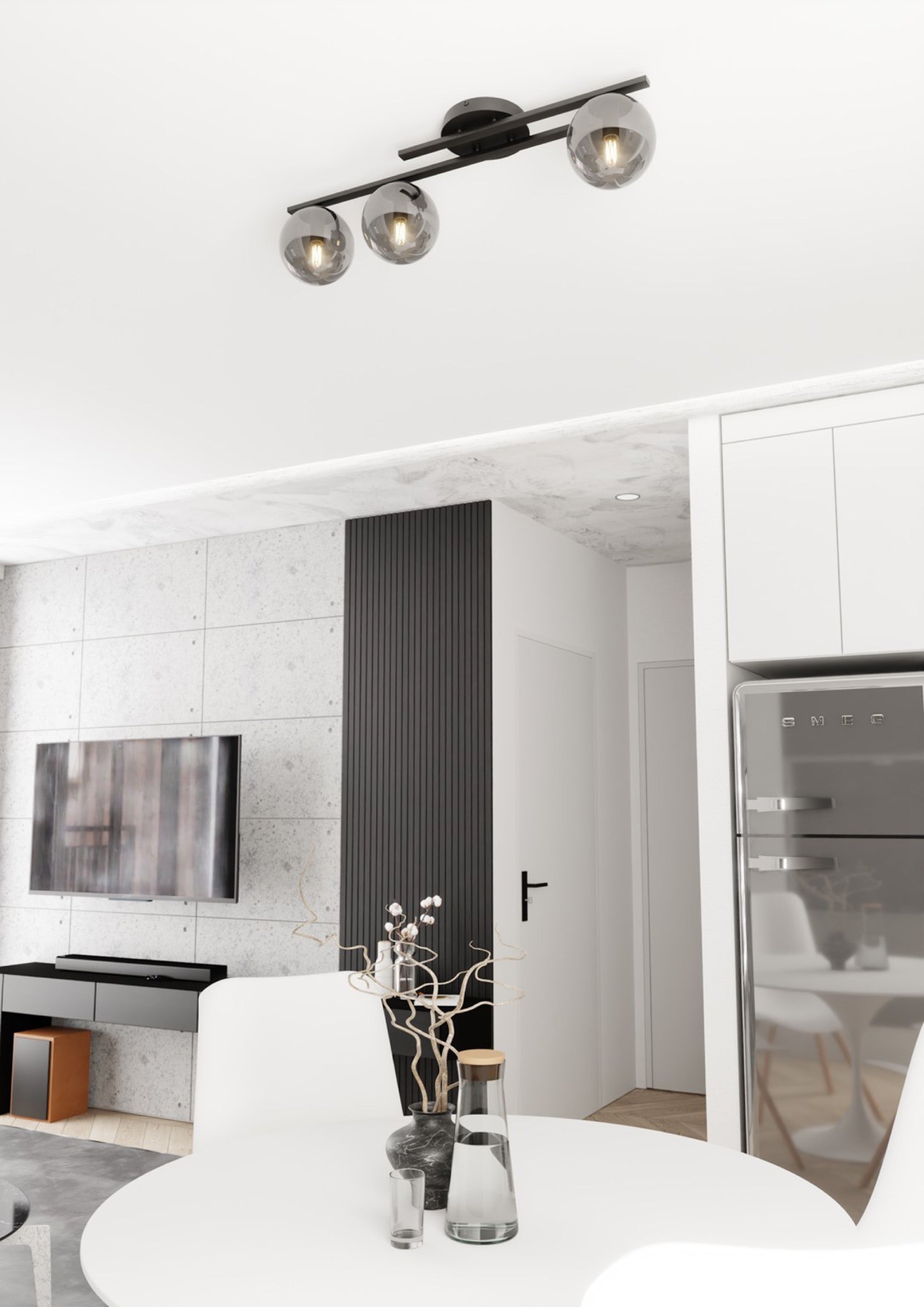 Lampa sufitowa Kairo x3 czarna