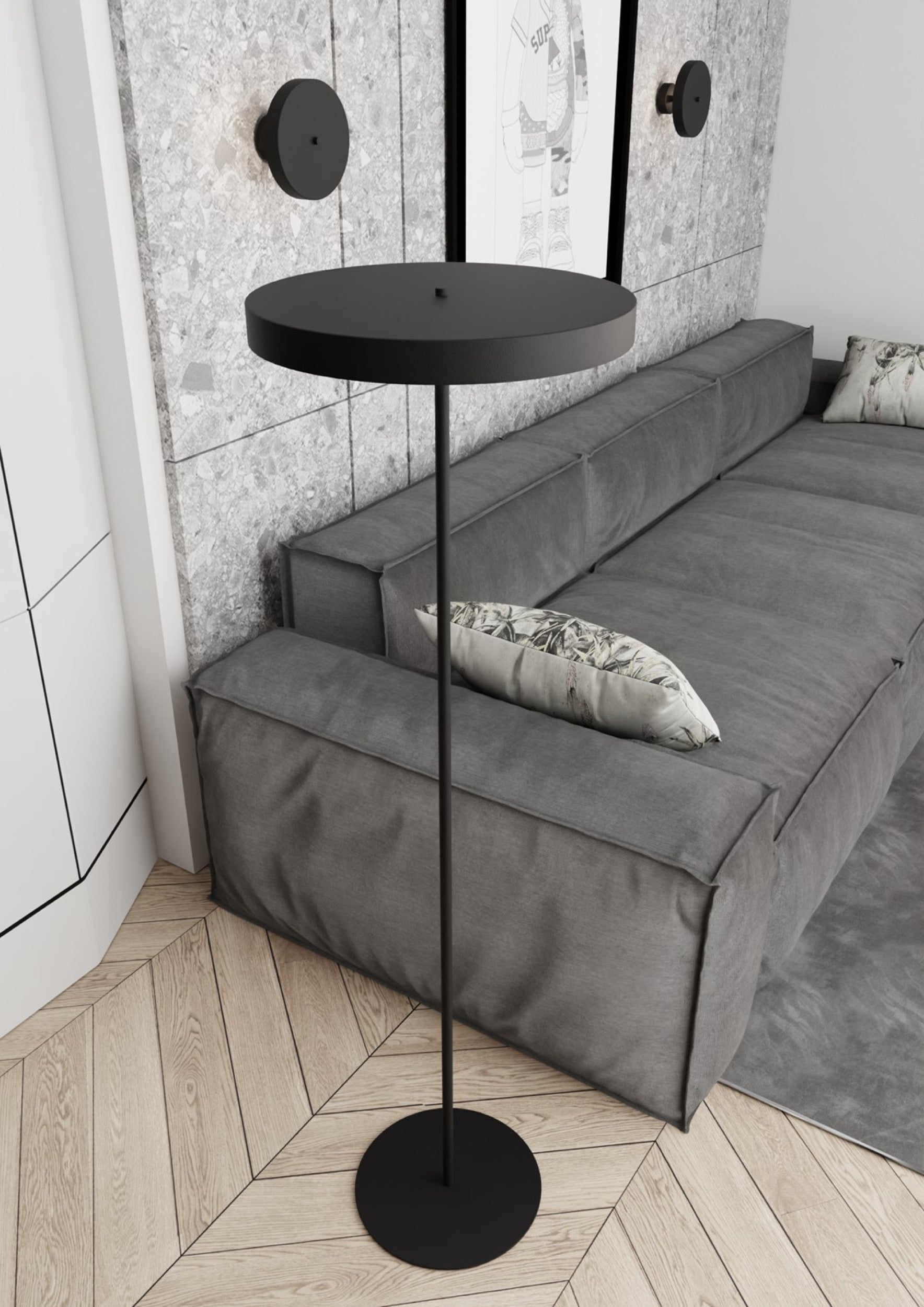 Lampa podłogowa Nemo x3 czarna