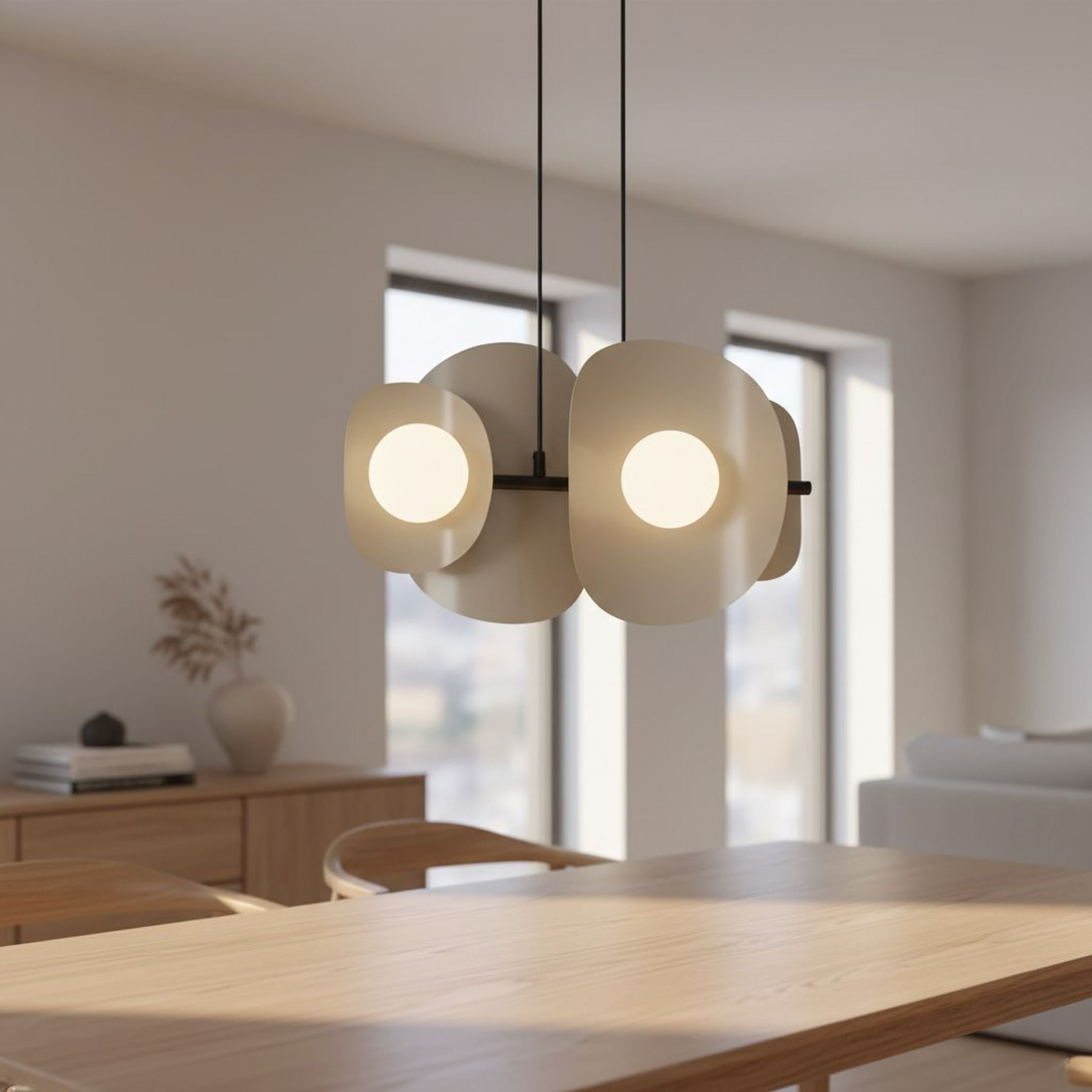 Lampa wisząca Elementi x4 mokka