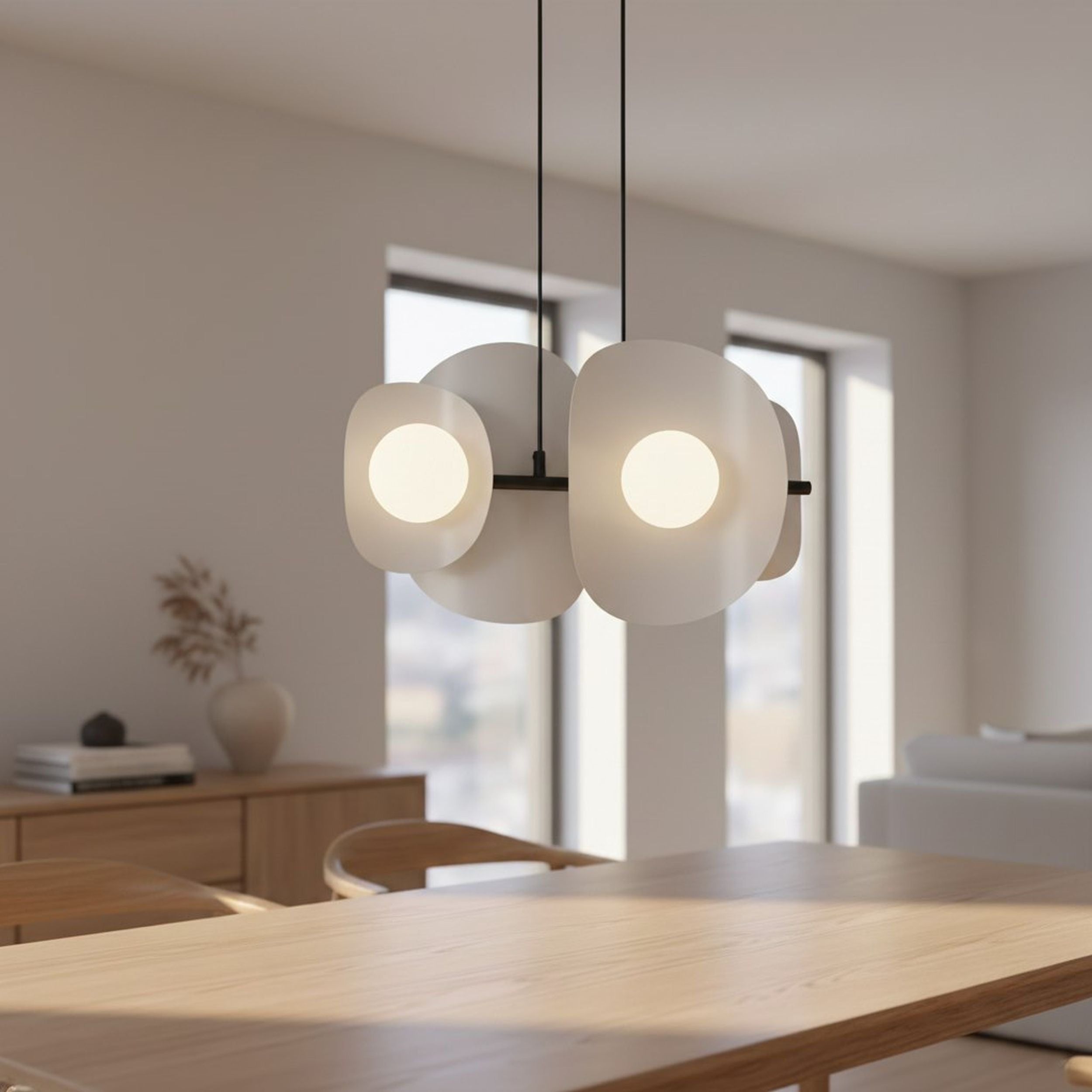 Lampa wisząca Elementi x4 ciepły szary