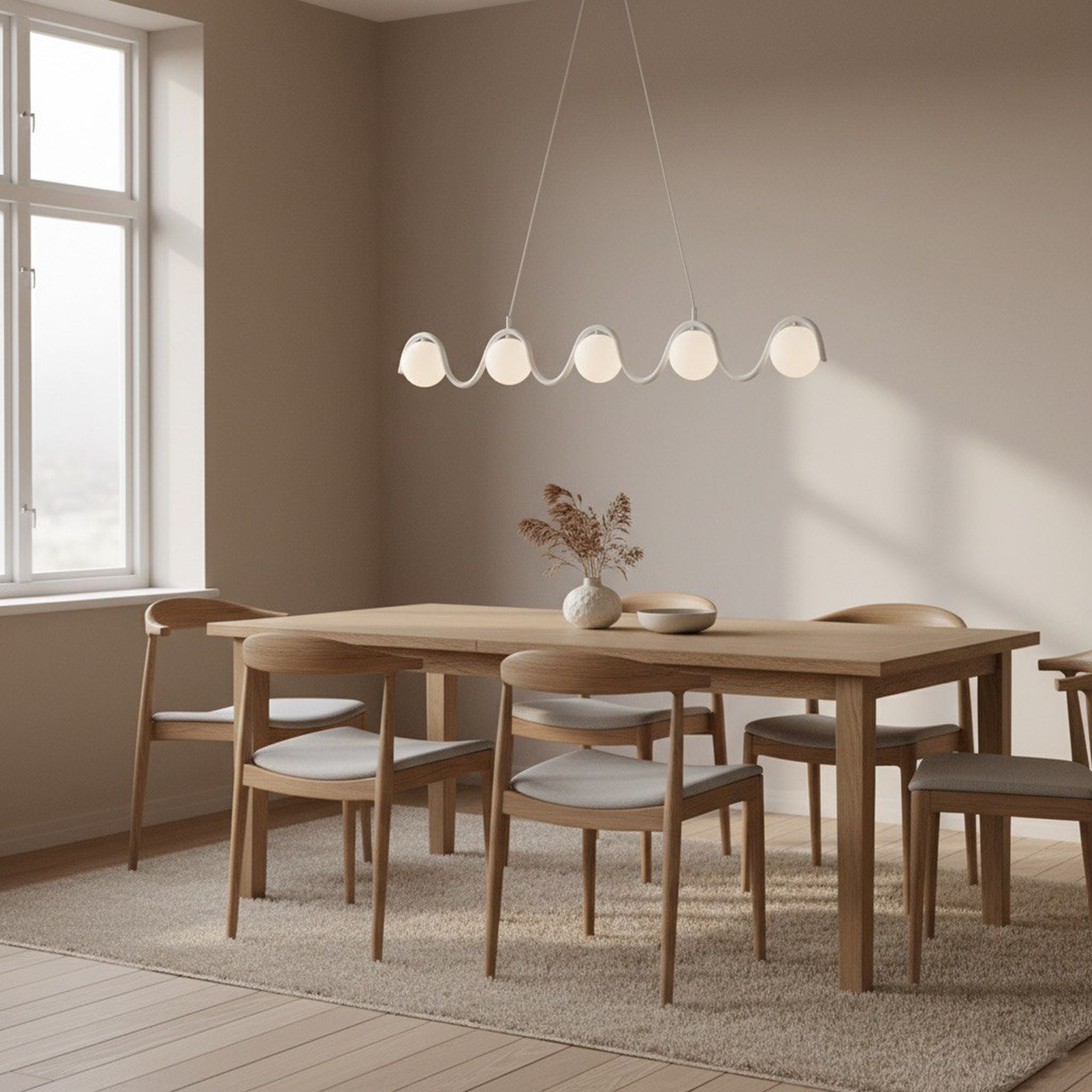 Lampa wisząca Sinus x5 biała