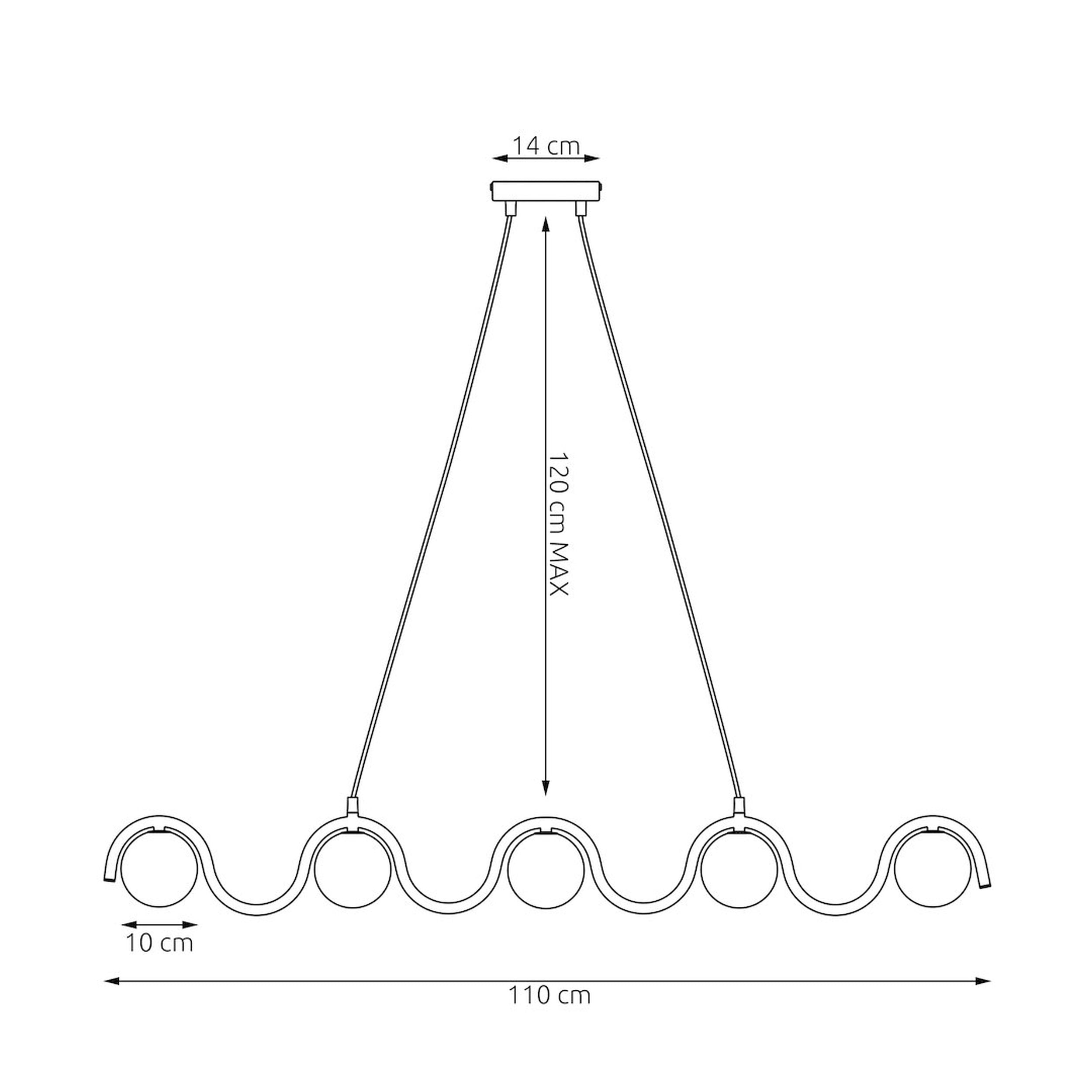 Lampa wisząca Sinus x5 biała