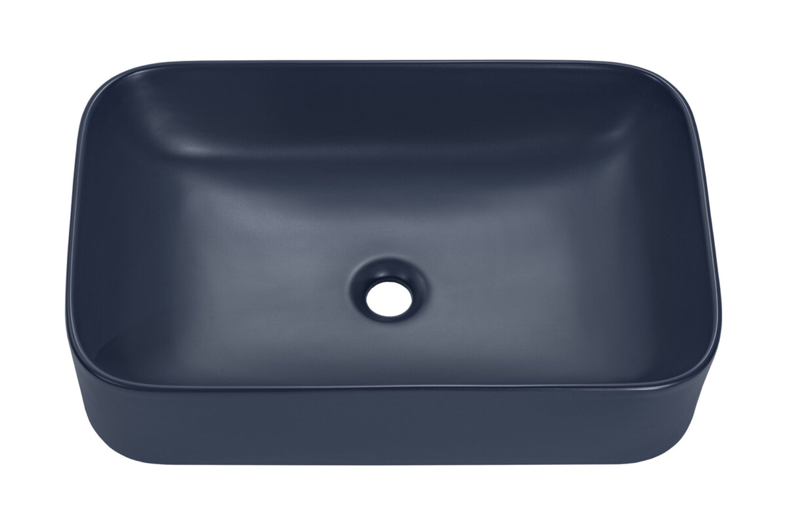 Umywalka nablatowa Kama 61x38 cm granatowa