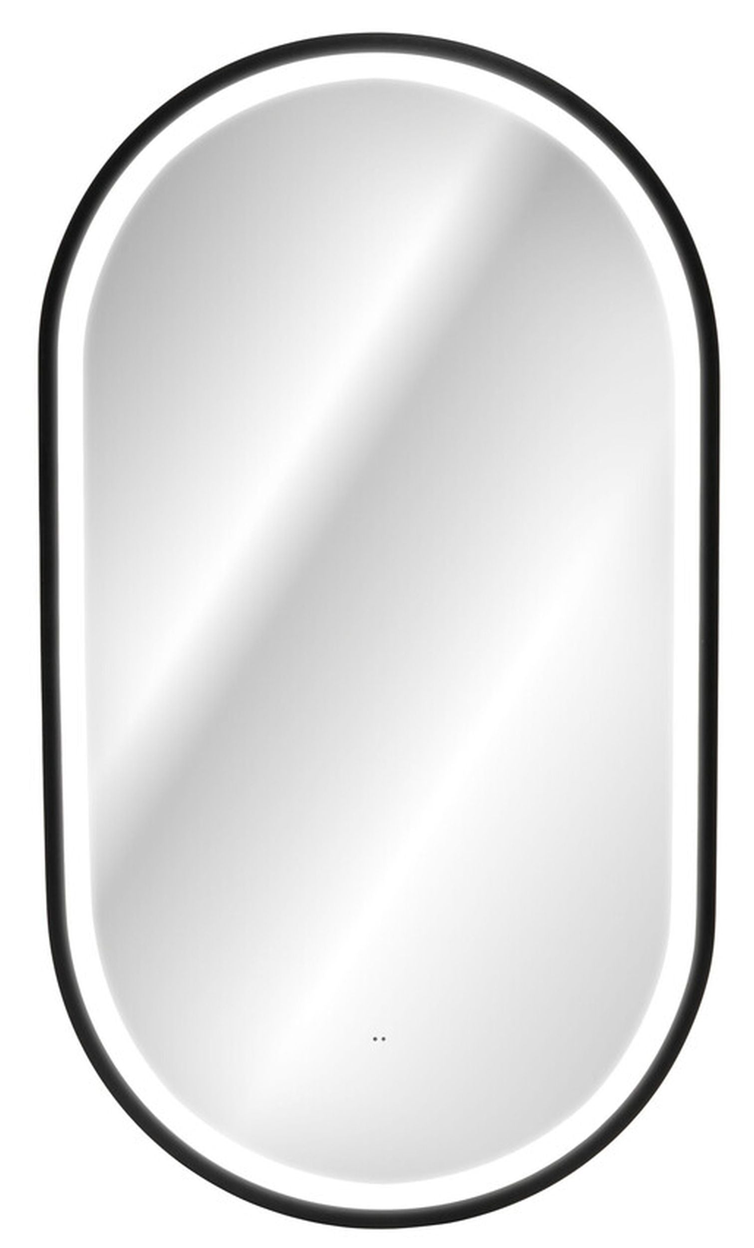 Lustro z oświetleniem LED Olimmi 90x50 cm w czarnej ramie