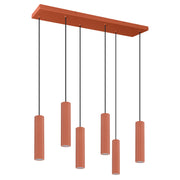 Lampa wisząca Smart Ivar 6L ochra czerwona LED barwa ciepła