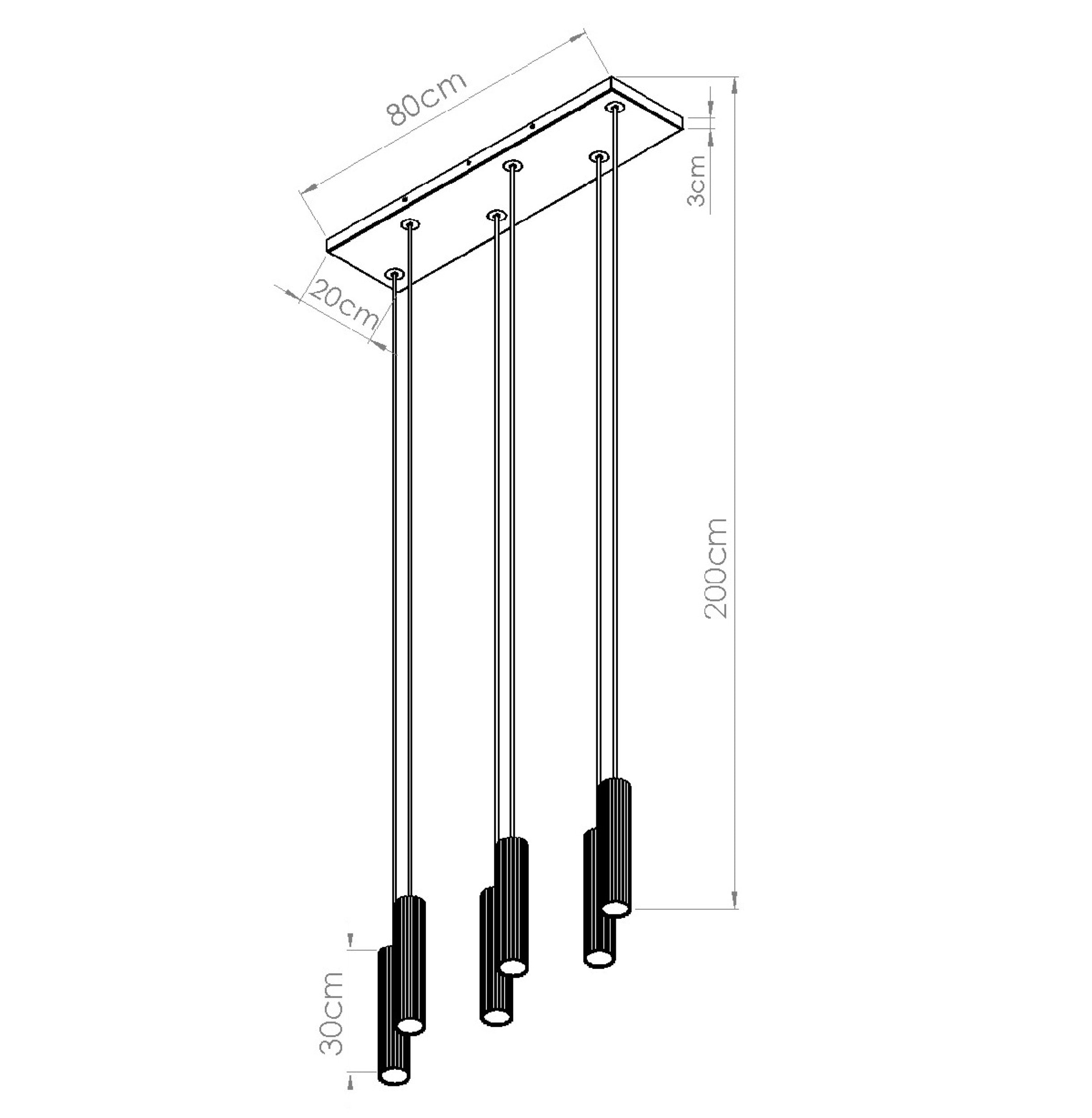 Lampa wisząca Smart Ivar 6L ochra czerwona LED barwa ciepła