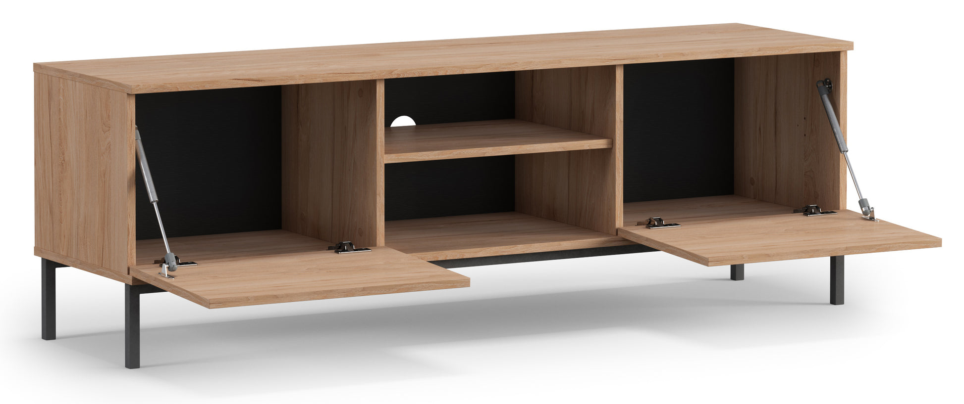 Szafka RTV Perila 150 cm hikora - materiał metal