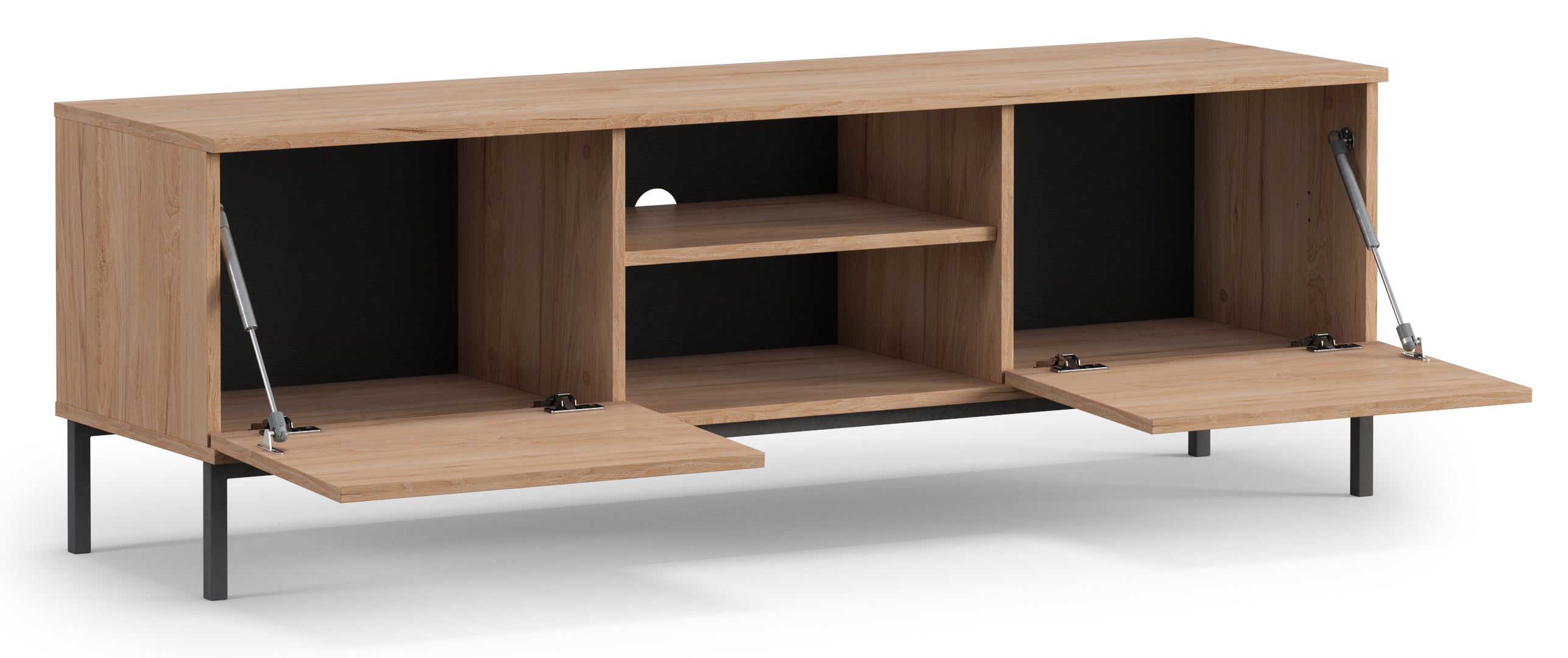 Szafka RTV Perila 150 cm hikora - materiał metal