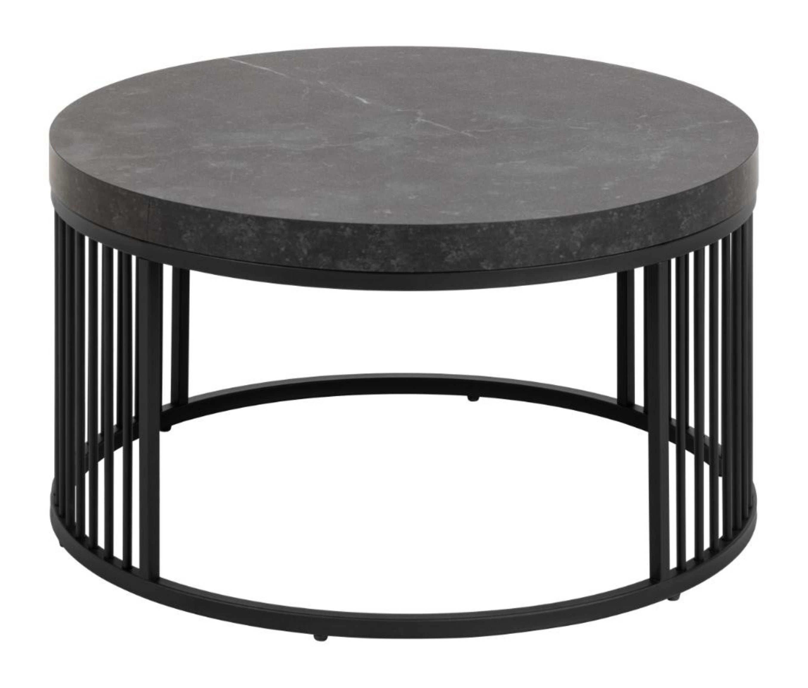 Stolik kawowy Velook okrągły 65x65 cm - blat marmurowy