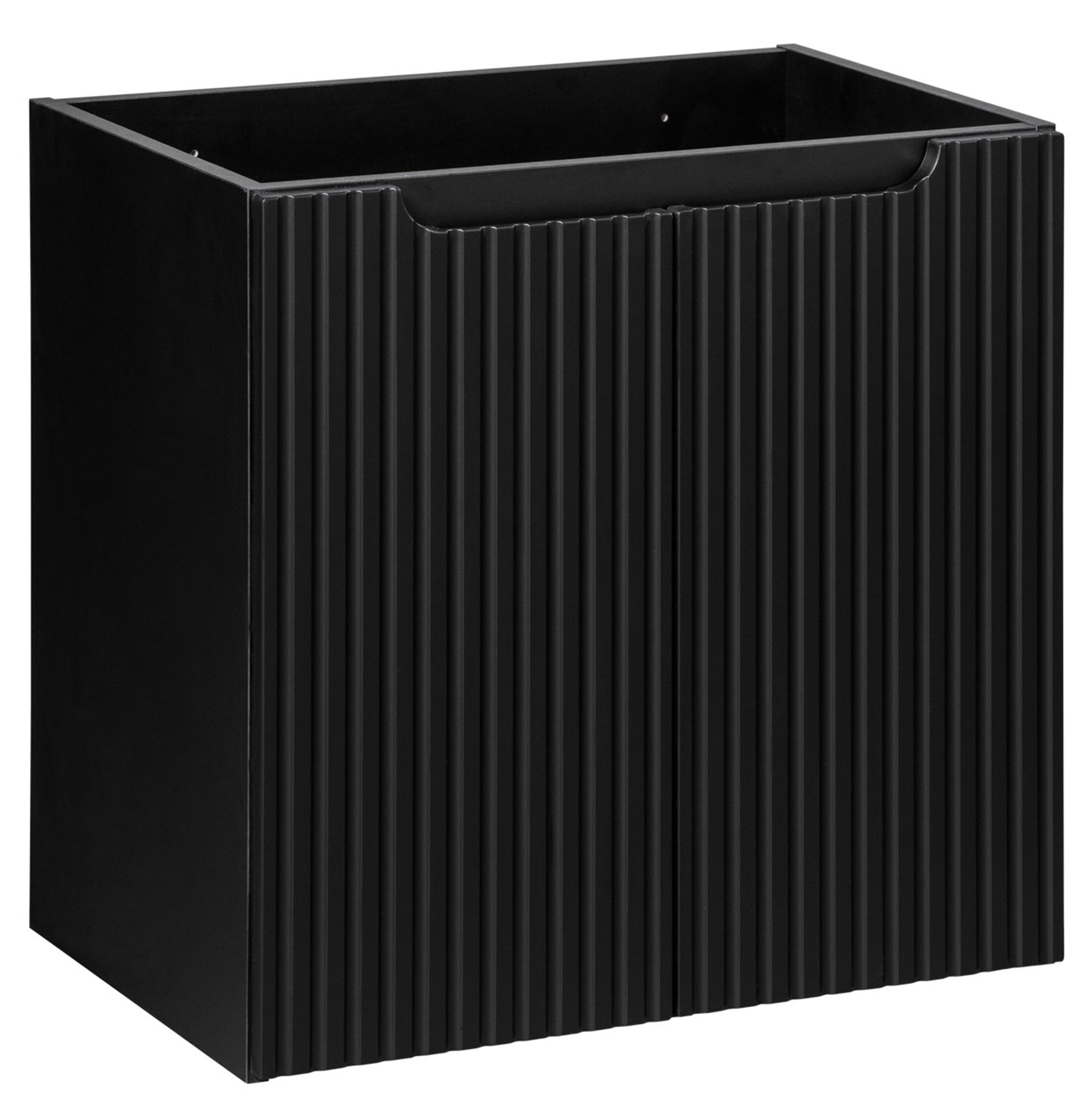 Szafka łazienkowa dwudrzwiowa Novia z blatem 60 cm czarna / dąb