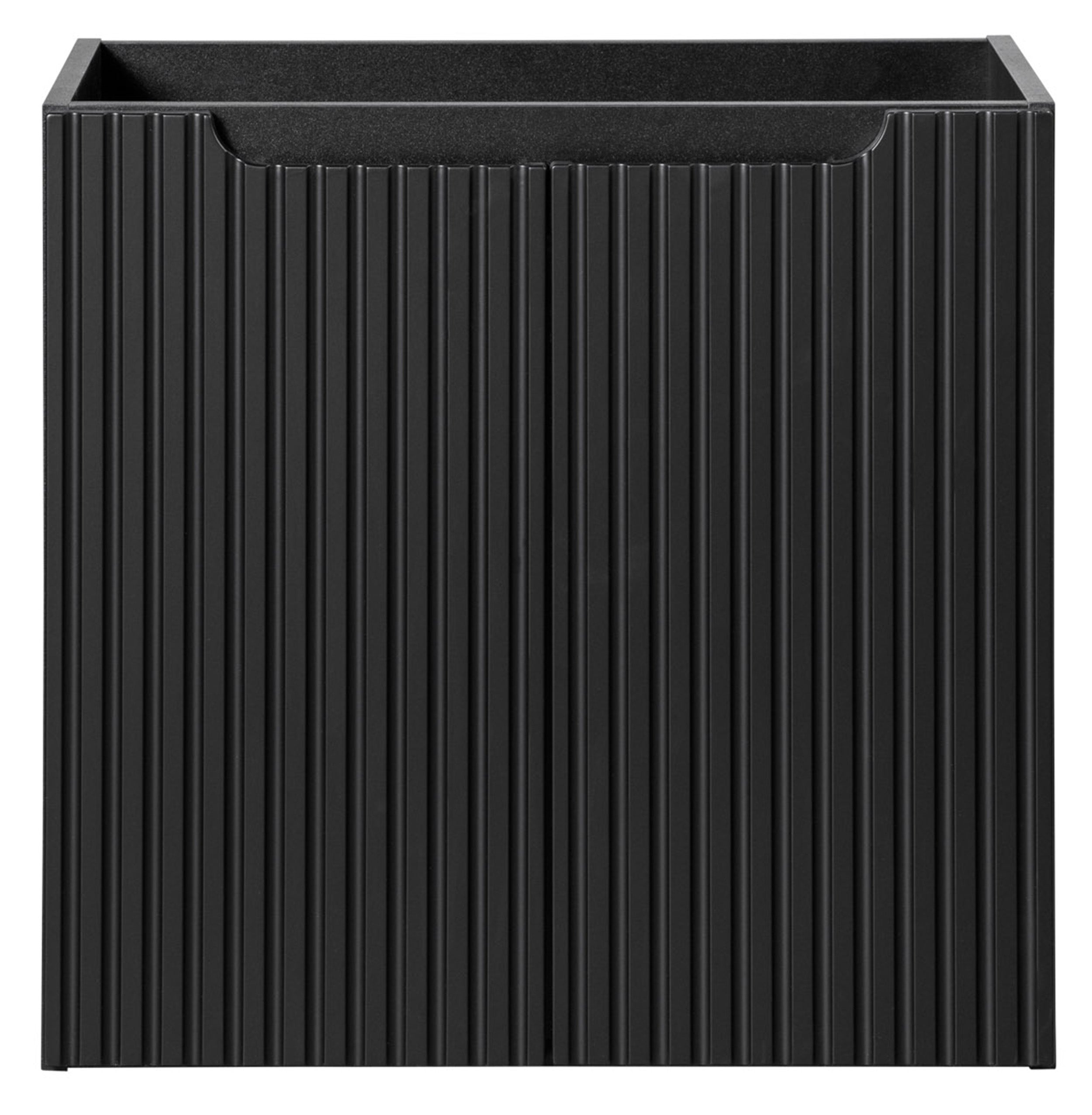 Szafka łazienkowa dwudrzwiowa Novia z blatem 60 cm czarna / dąb