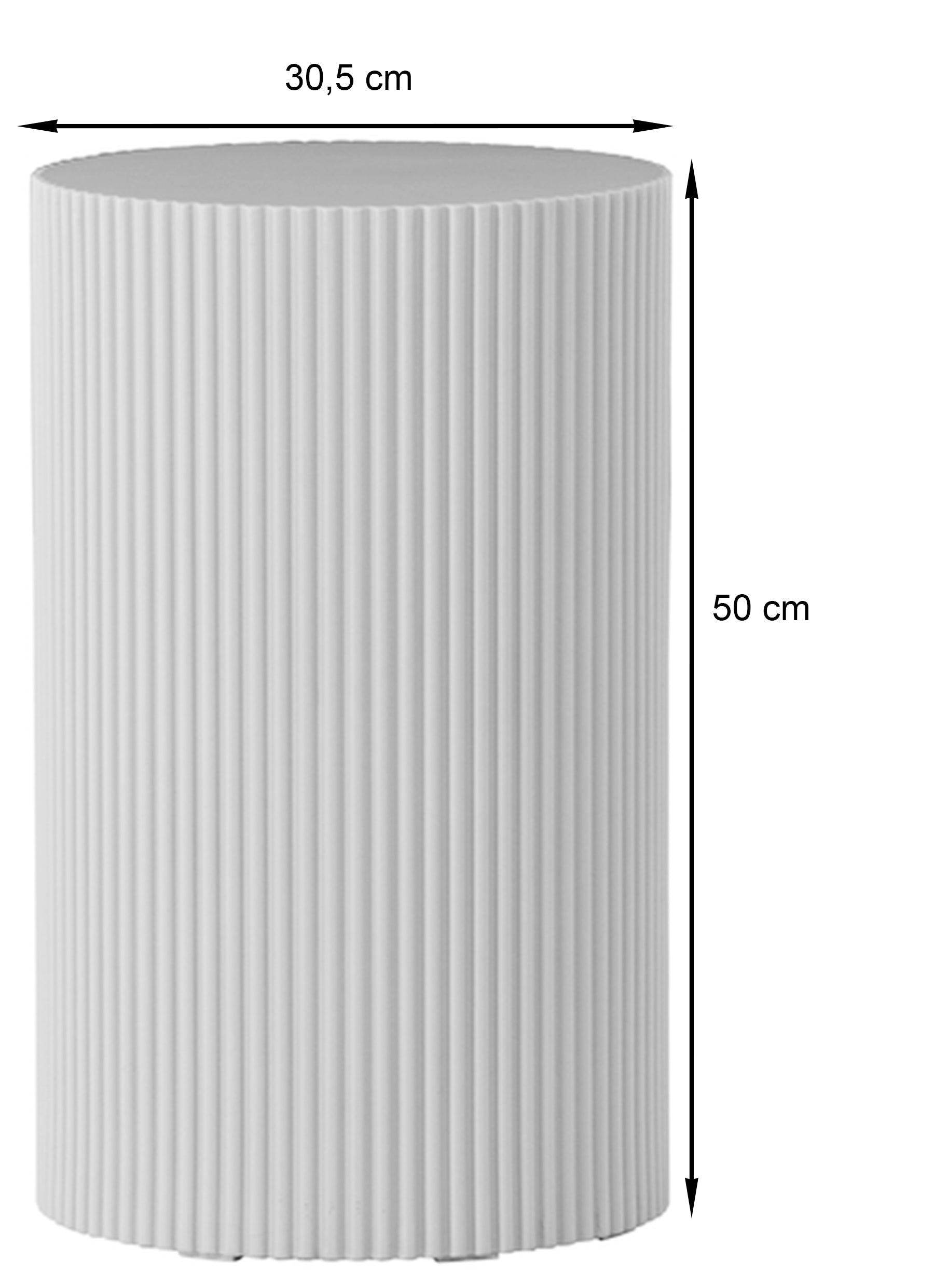 Stolik boczny Lenox okrągły 31 cm miętowy - wysokość 50 cm