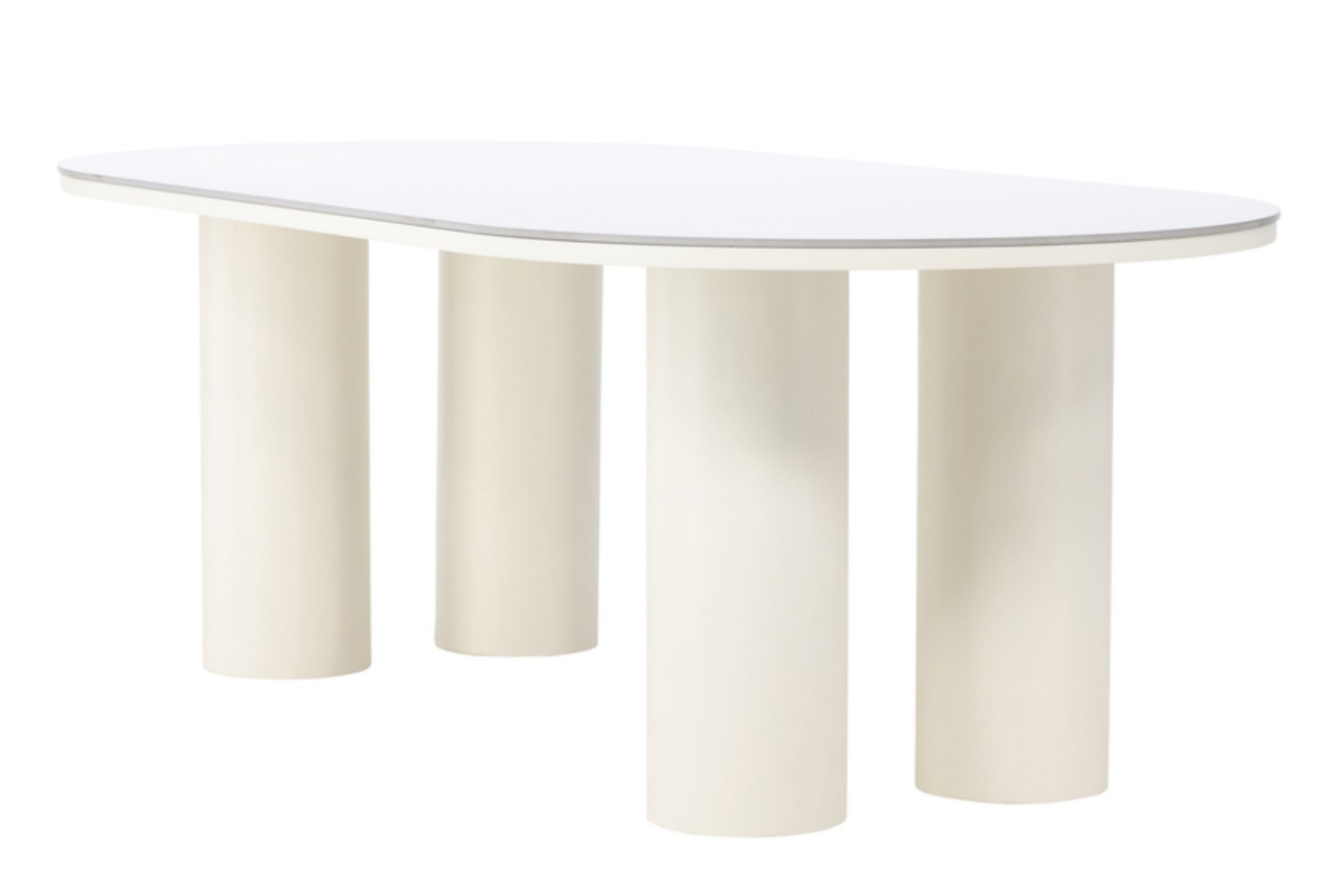 Stół do jadalni Adully owalny blat 220x110 biały - styl loft