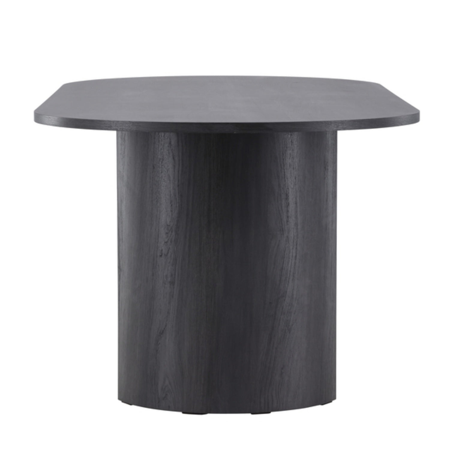 Stół do jadalni Grundsund z owalnym blatem 220x100 cm dąb czarny - mdf okleinowany, materiał płyta meblowa