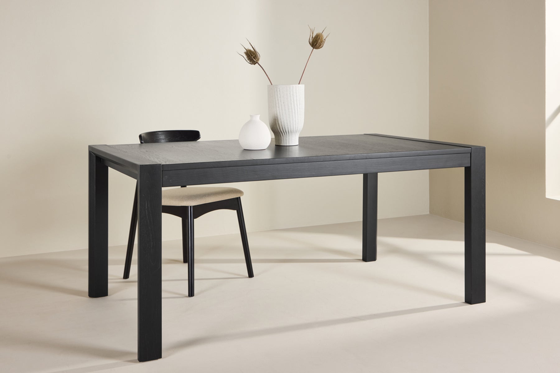 Stół do jadalni drewniany rozkładany Slider 170-250x95 cm dąb czarny - kształt prostokątny