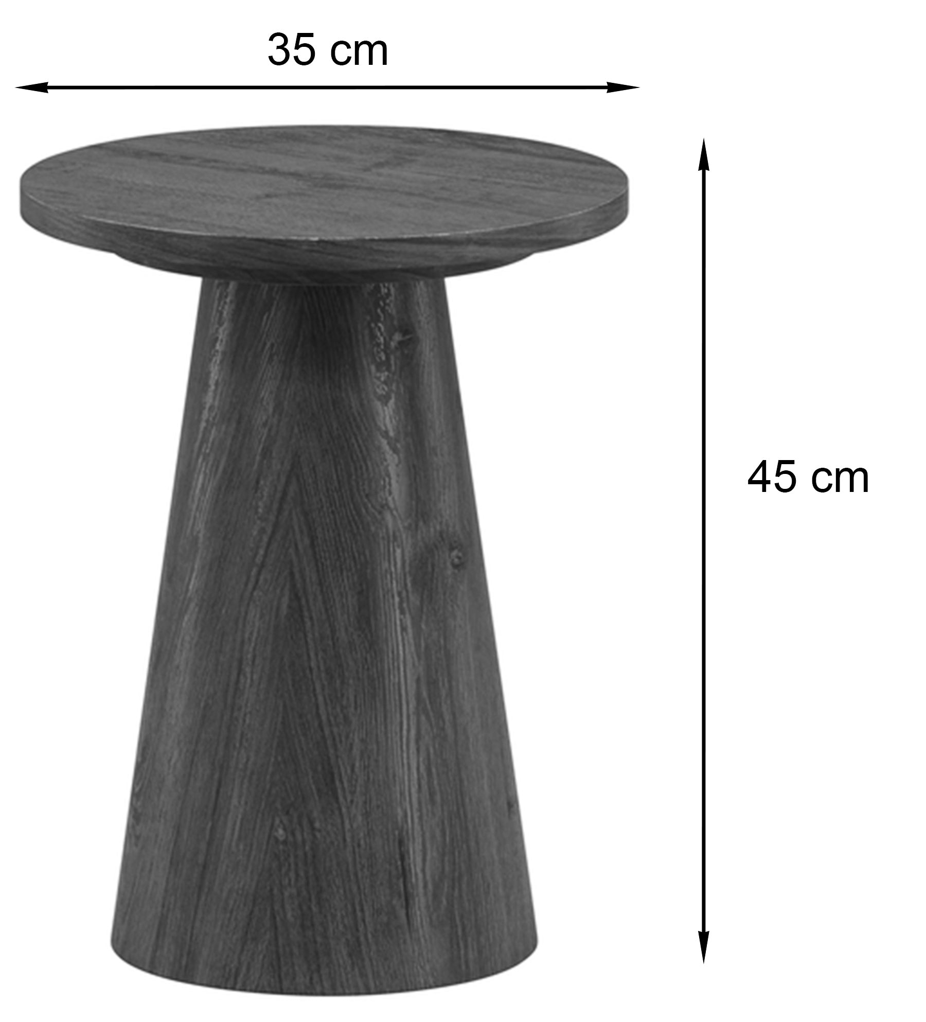 Stolik kawowy Lanzo okrągły 35 cm mokka - szerokość 35 cm
