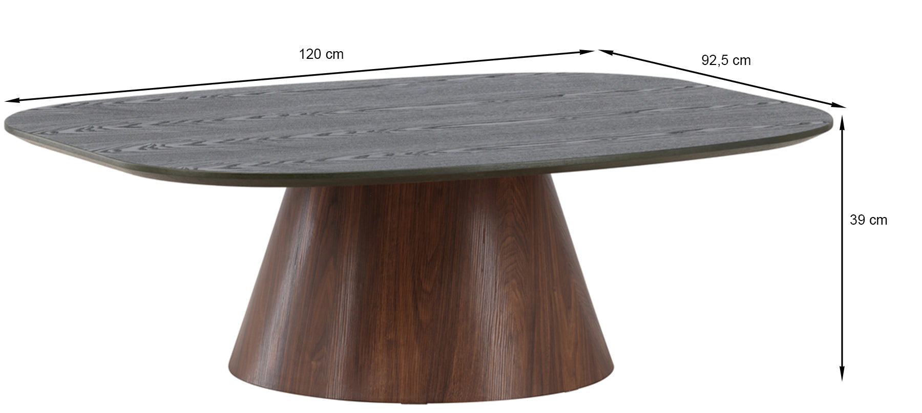 Stolik kawowy Lanzo 120x93 cm mokka - styl nowoczesny