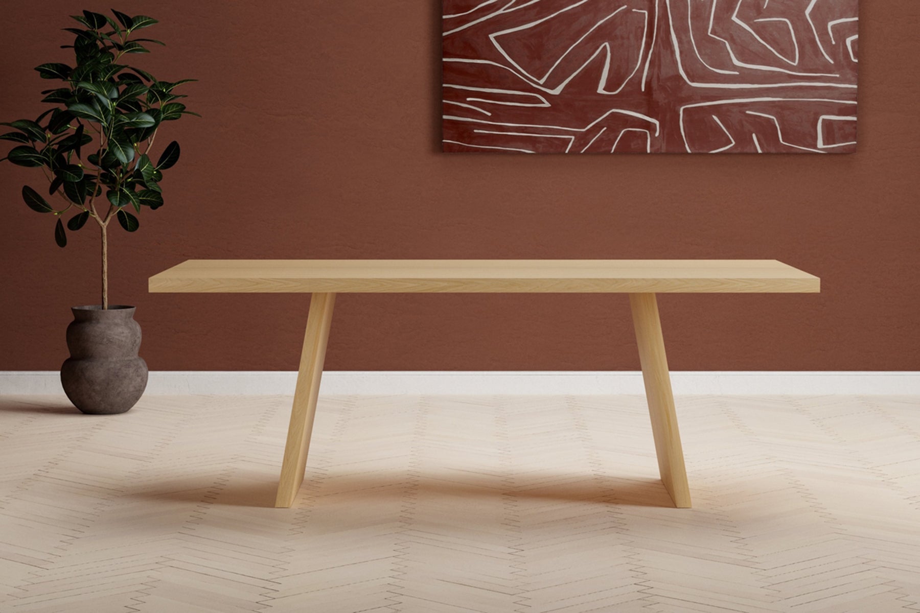 Stół do jadalni Logga 210x100 cm dąb naturalny - kształt prostokątny