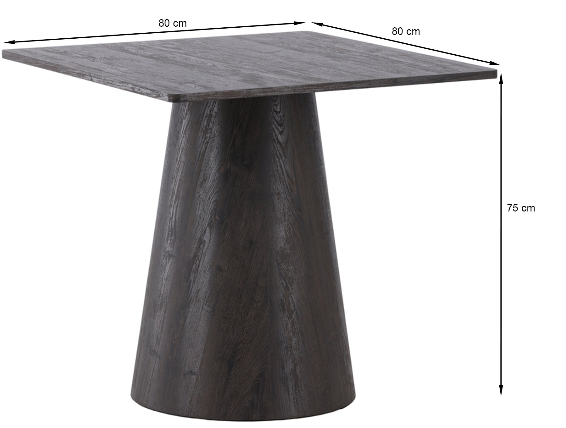Stół do jadalni Calyone beżowy - głębokość 80 cm