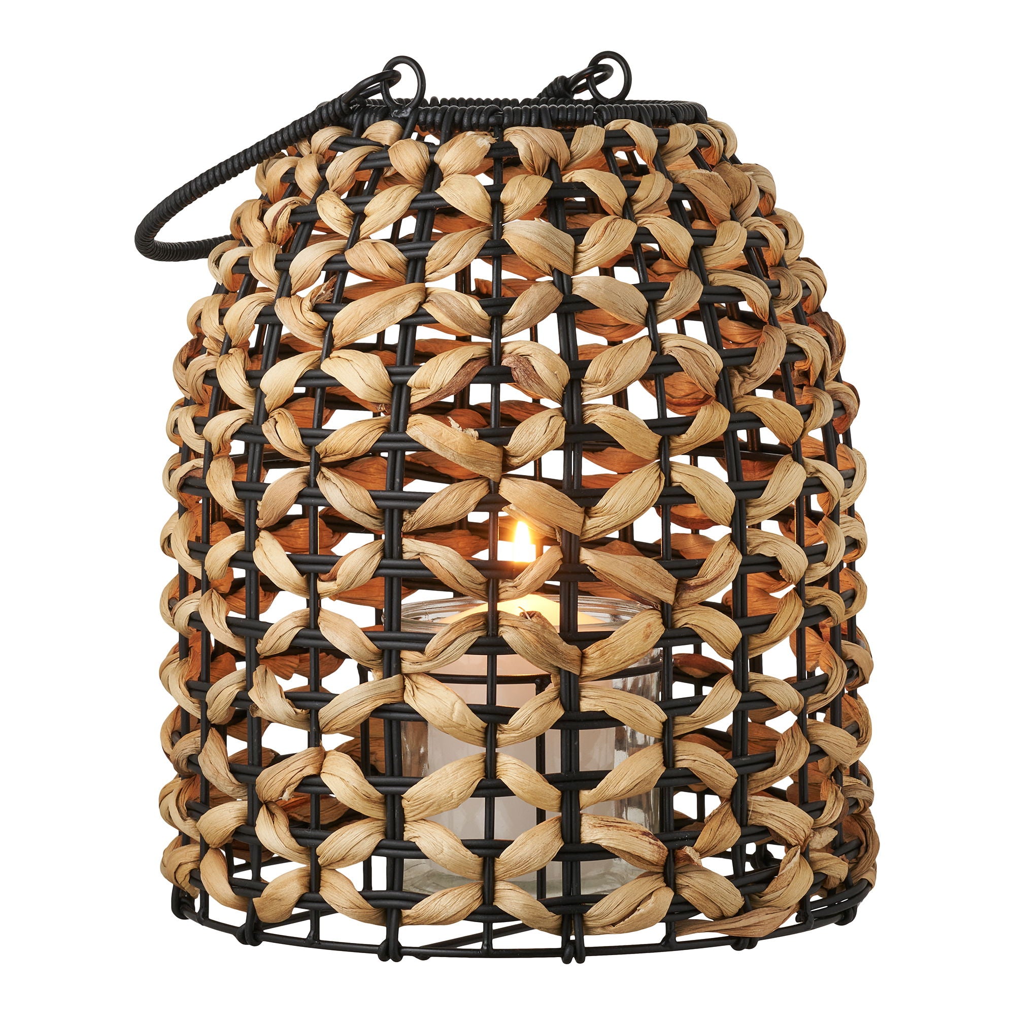Lampion Pinto 28,5 cm brązowo-czarny