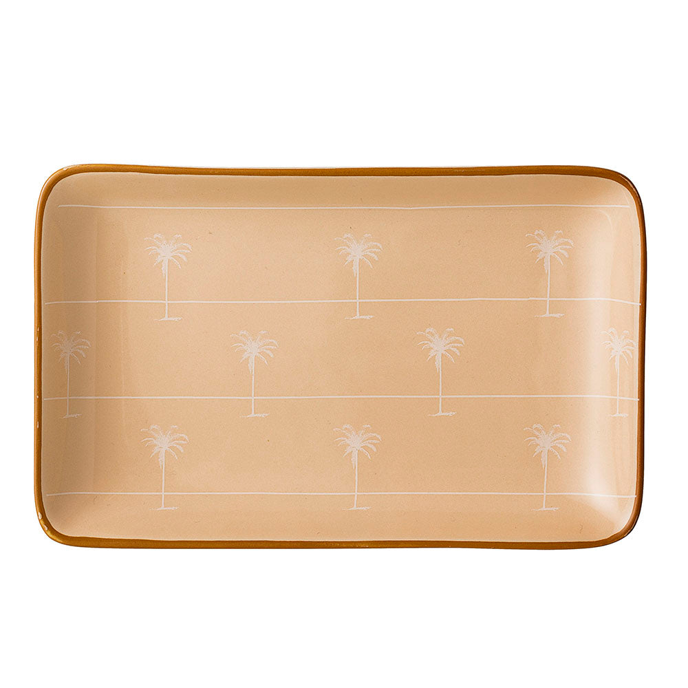 Talerz Bloomingville Lusea z kamionki długość 19 cm
