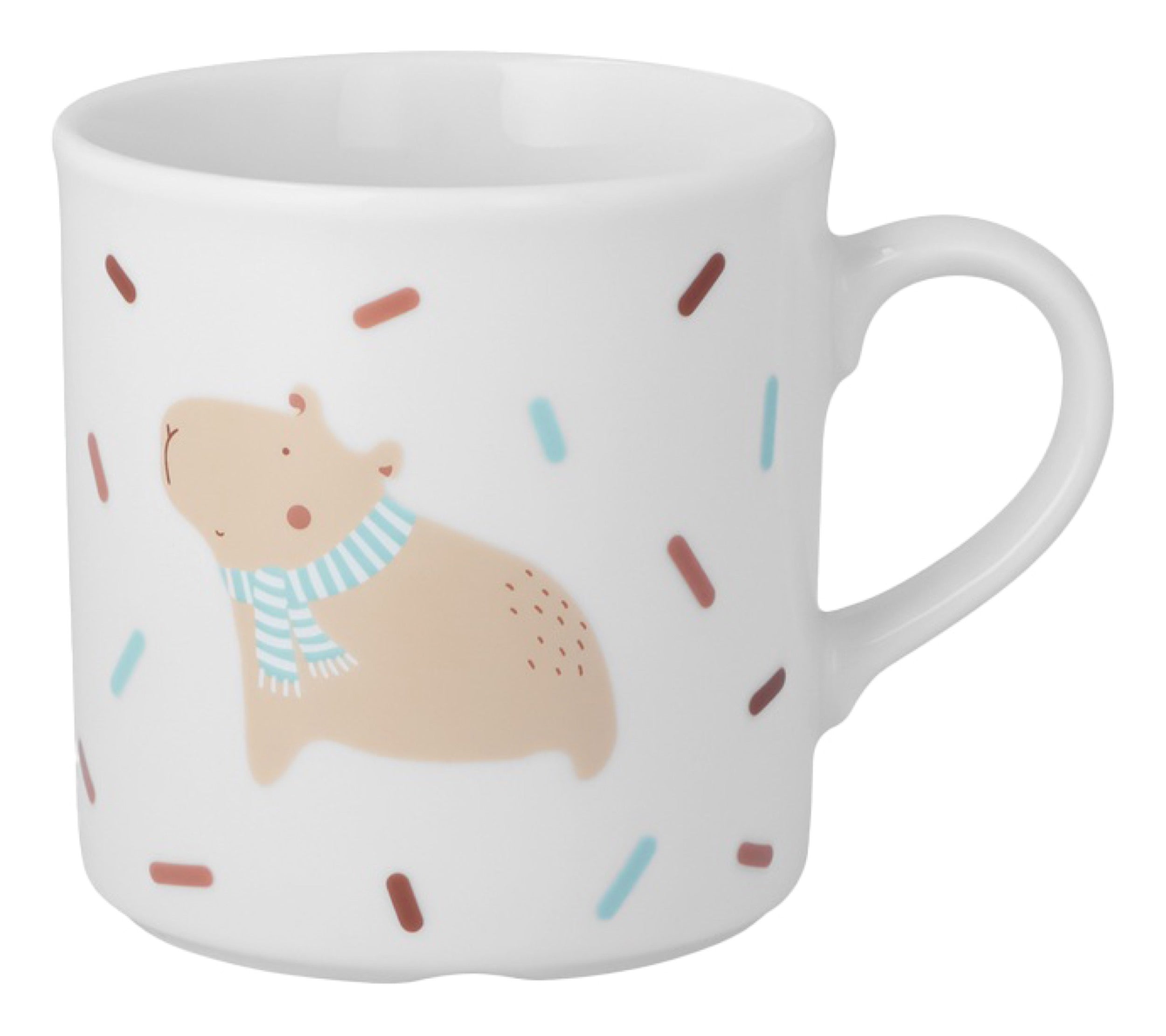 Zestaw dziecięcy porcelanowy dla 1 os. Kapibara wielokolorowy