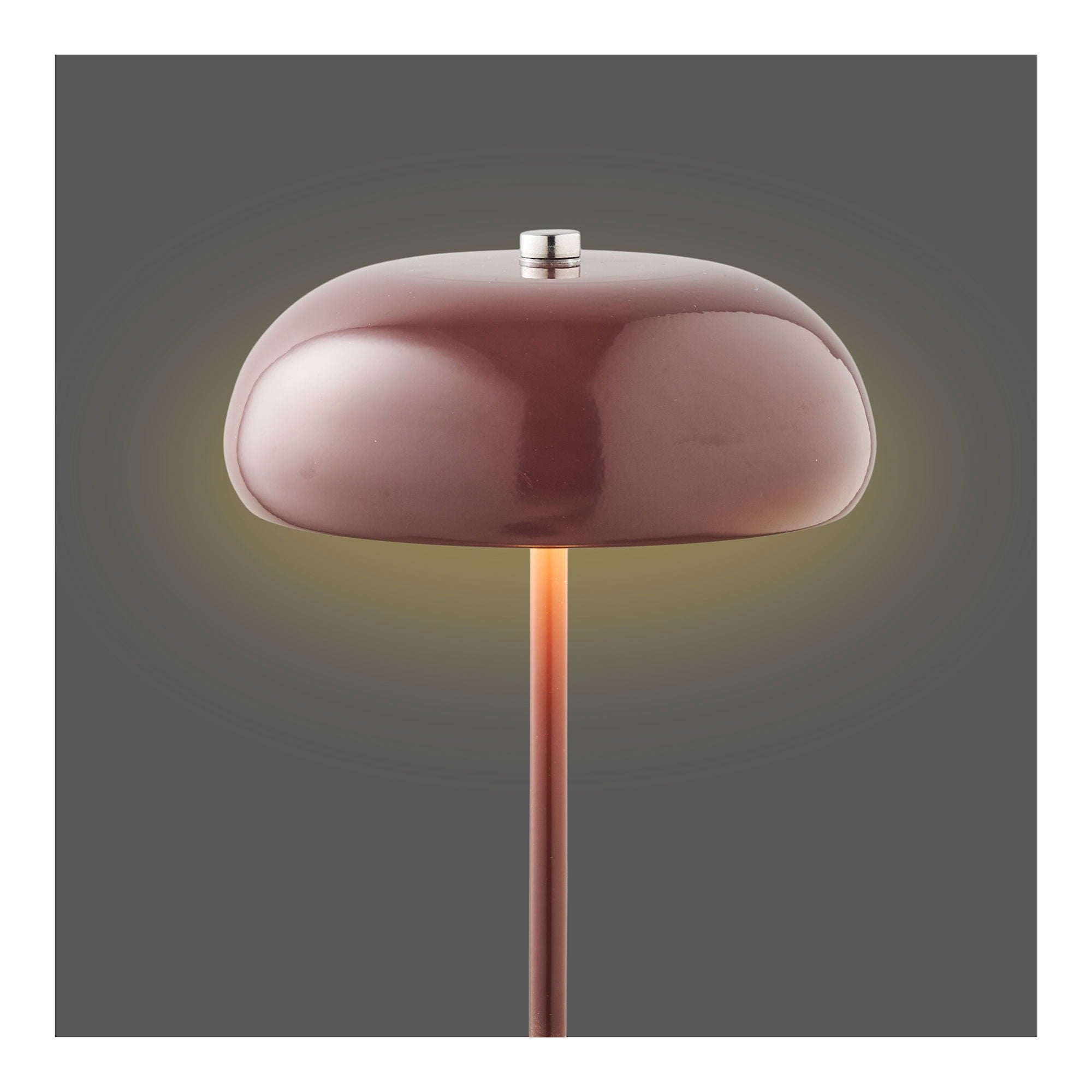 Lampa stołowa Margate ø13 cm akumulatorowa metalowa brązowa