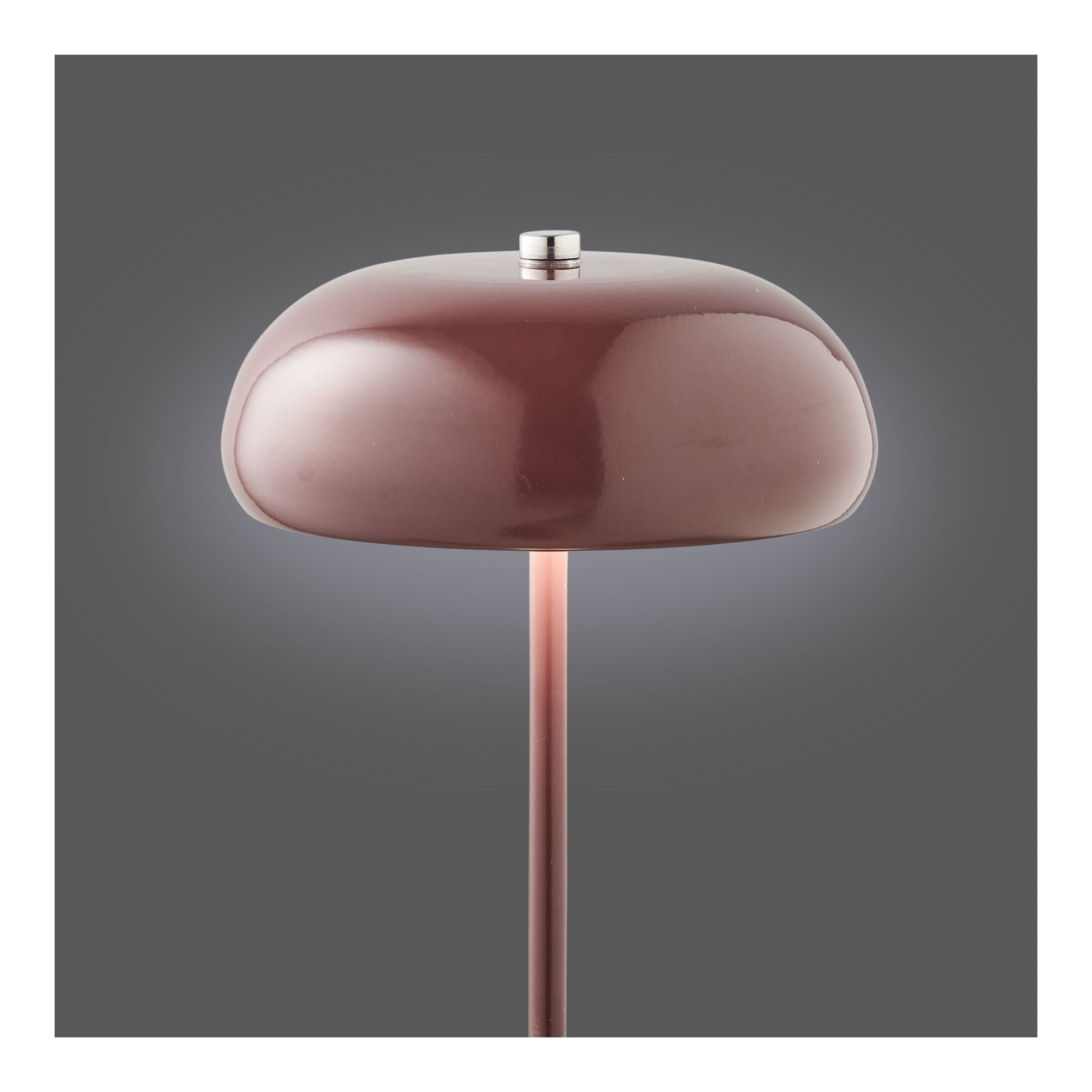 Lampa stołowa Margate ø13 cm akumulatorowa metalowa brązowa