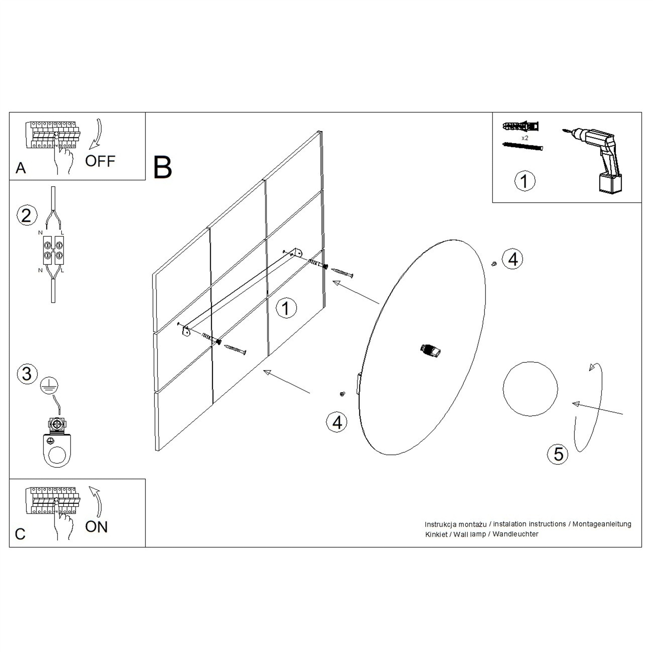 Kinkiet Ake 50 cm zielony oliwkowy