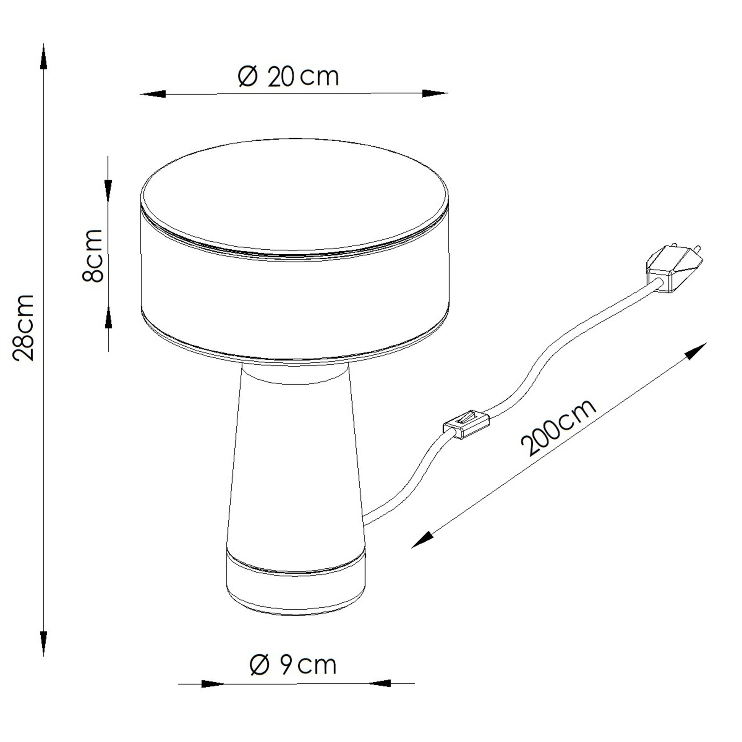 Lampa stołowa Axo czerwona