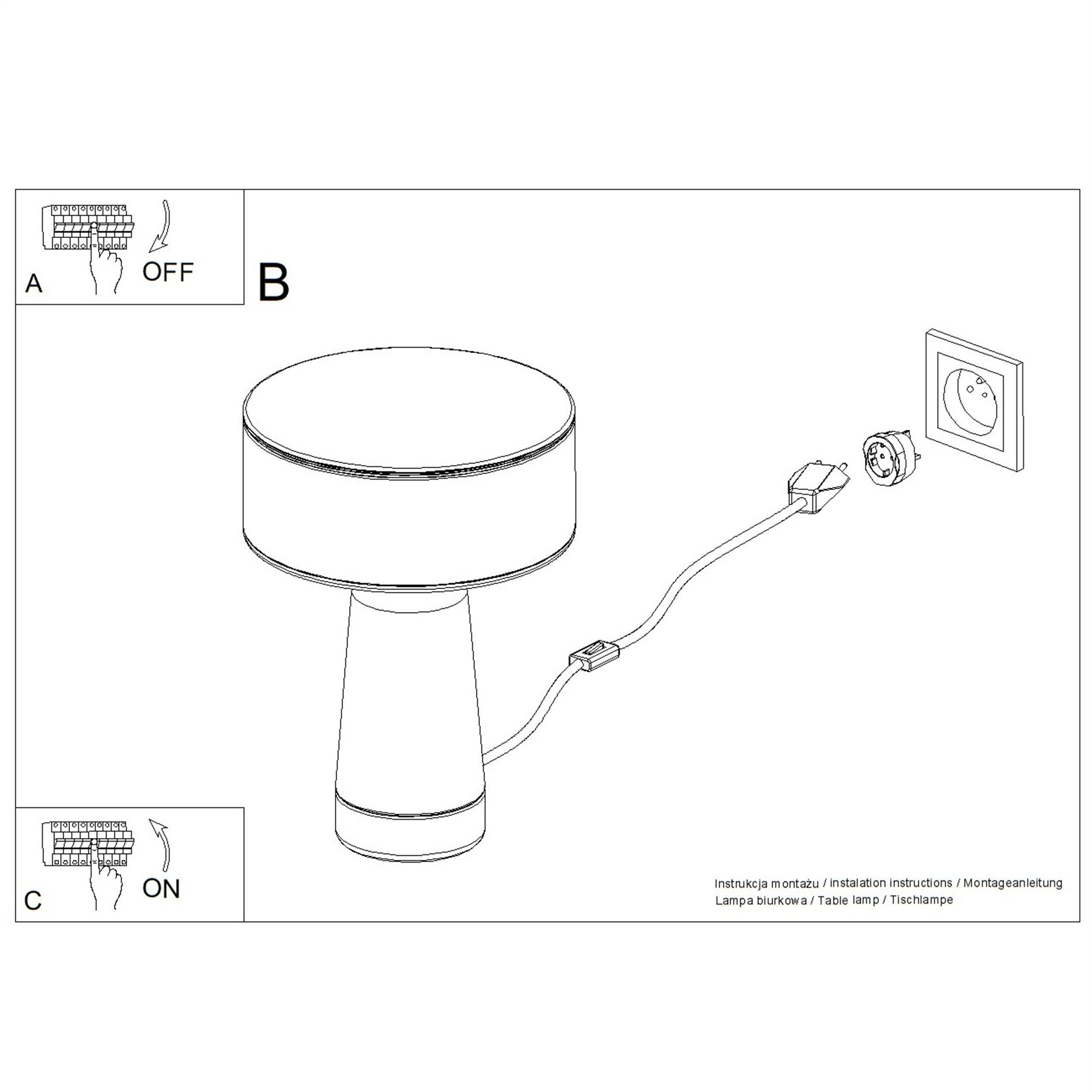 Lampa stołowa Axo żółta