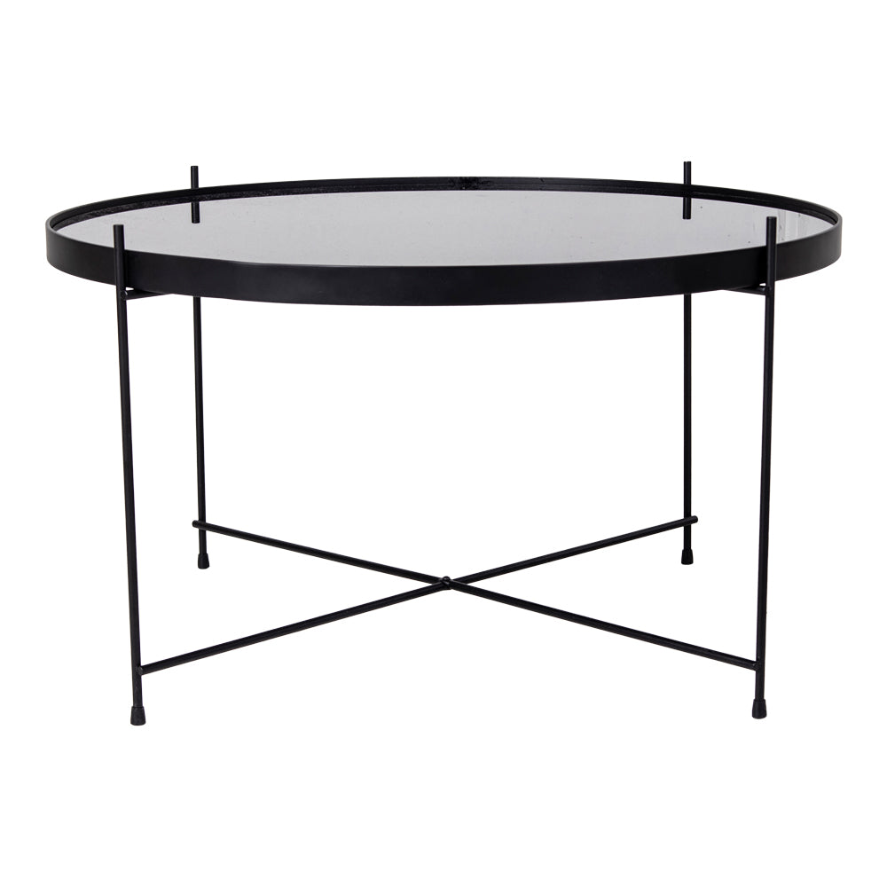 Stolik kawowy Marcolino średnica 70 cm czarny - kolor czarny
