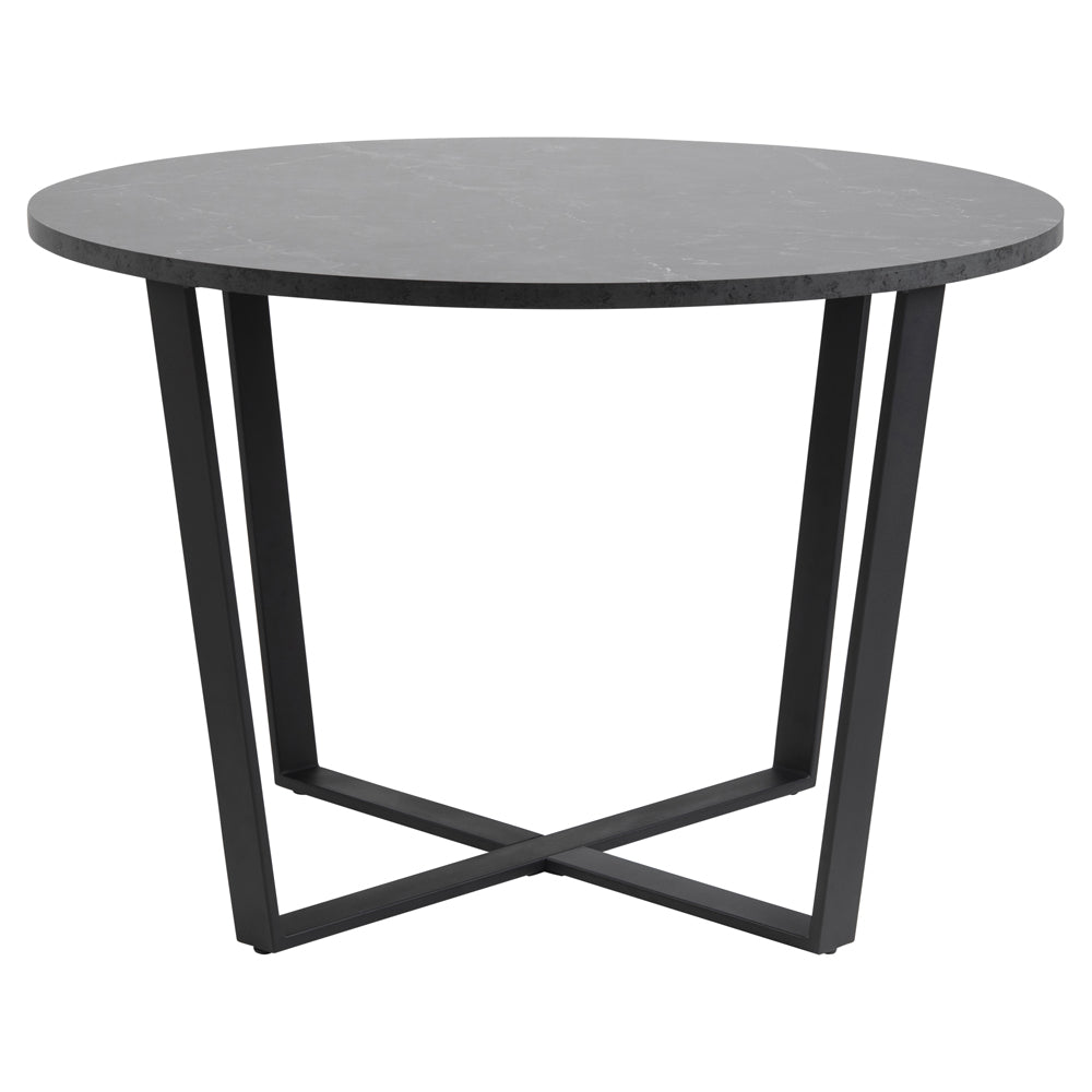 Stół Adhafera czarny średnica 110 cm - materiał metal