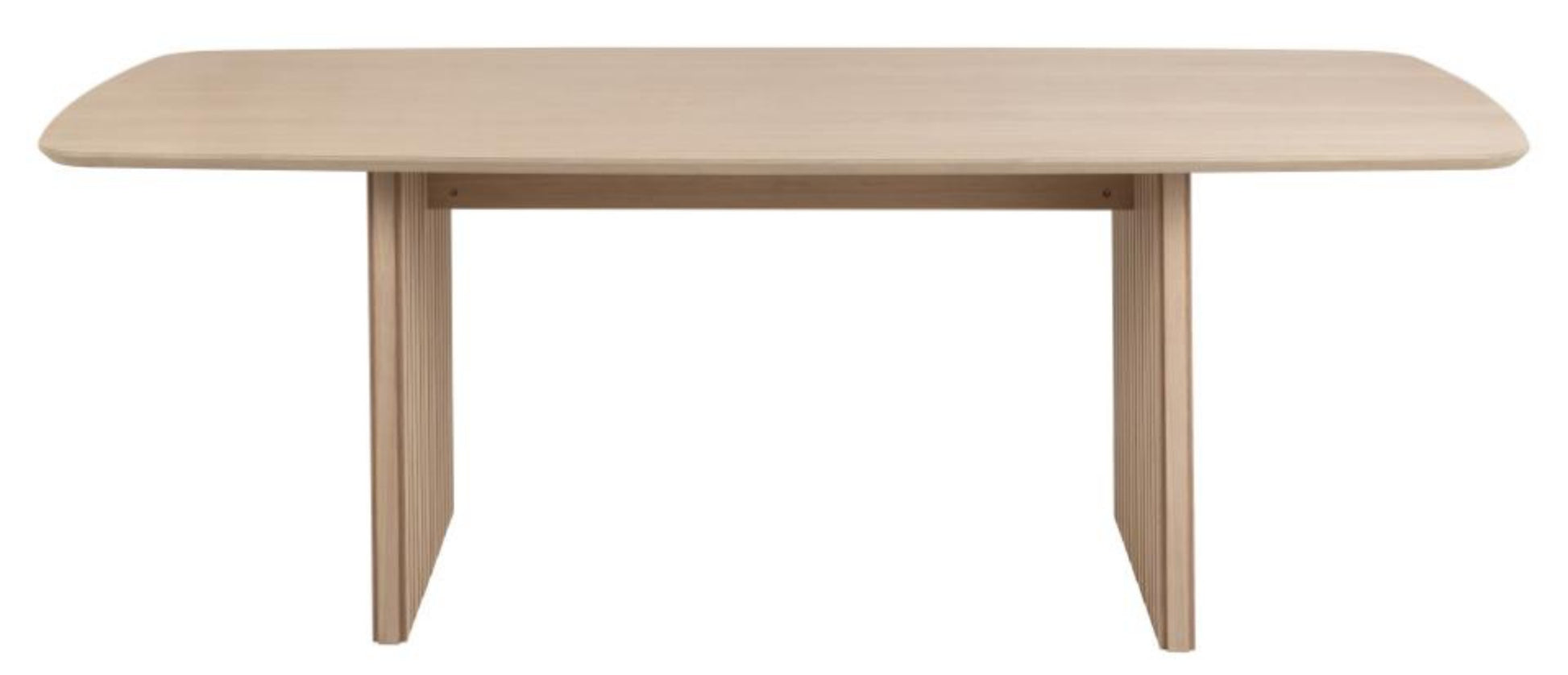 Stół do jadalni Maschy 220x105 cm dąb bielony lamele - styl skandynawski, ozdobne lamele