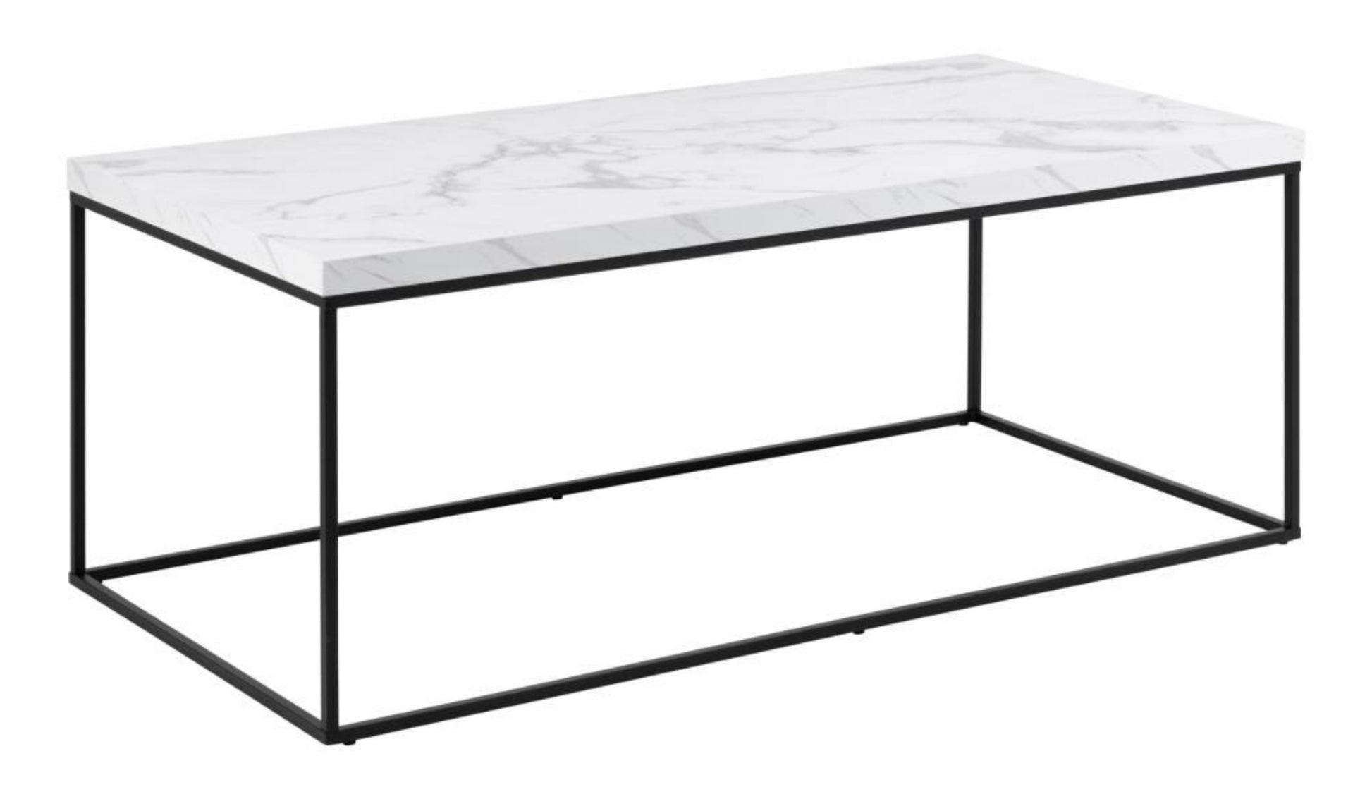 Stolik kawowy Pillys 110x55 cm biały marmur