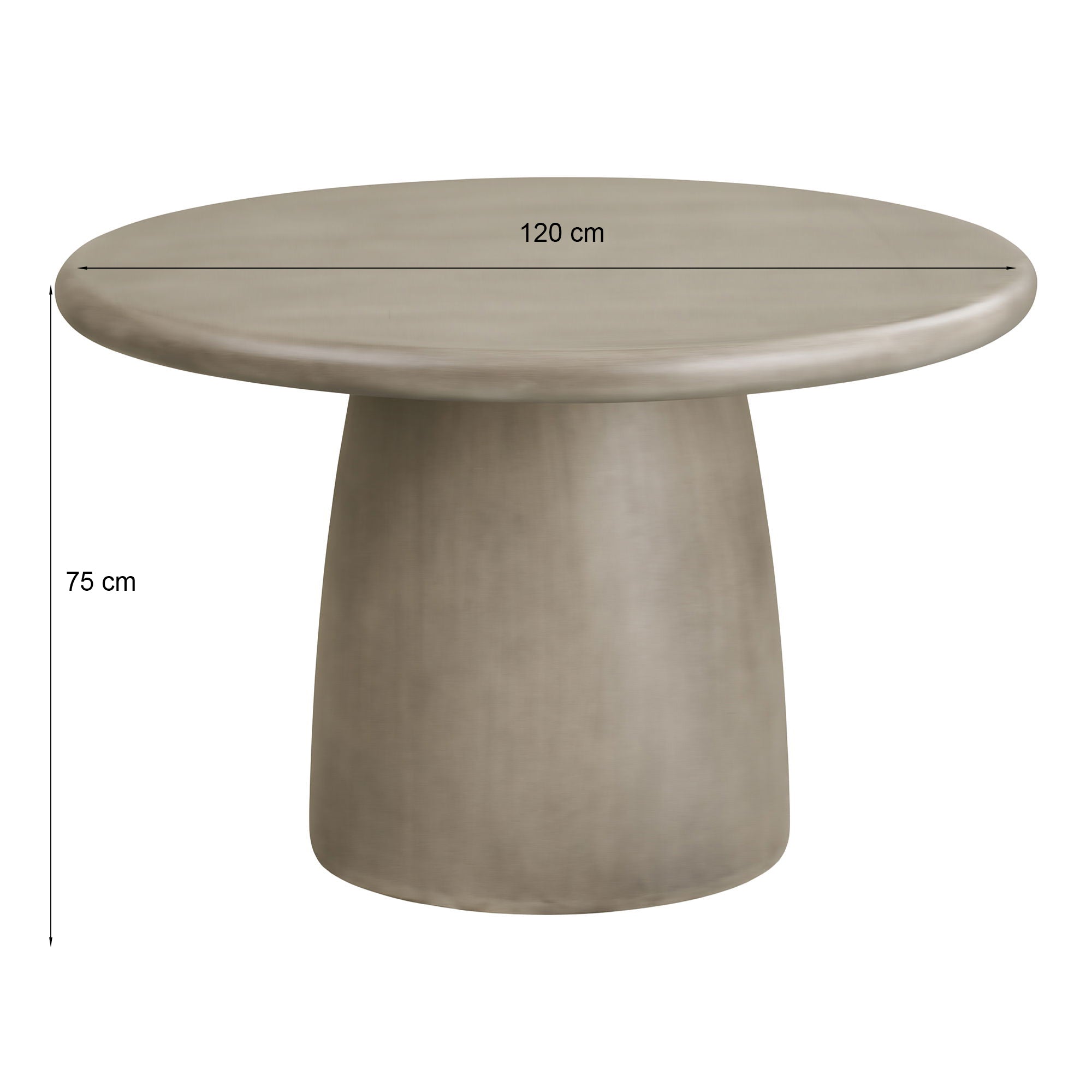Stół ogrodowy Bonnet 120 cm szarobeżowy