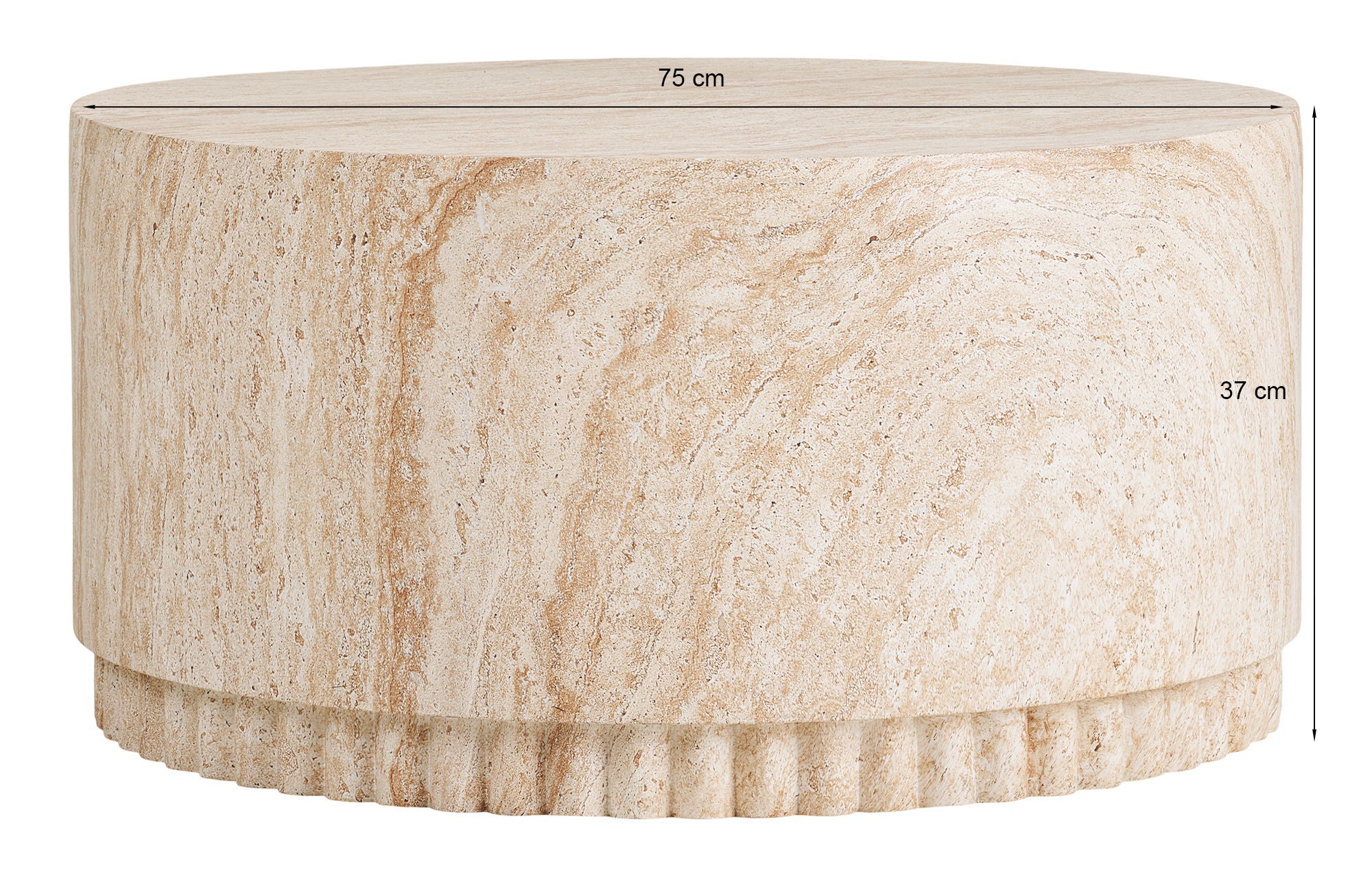 Stolik ogrodowy Bonn 75 cm trawertyn
