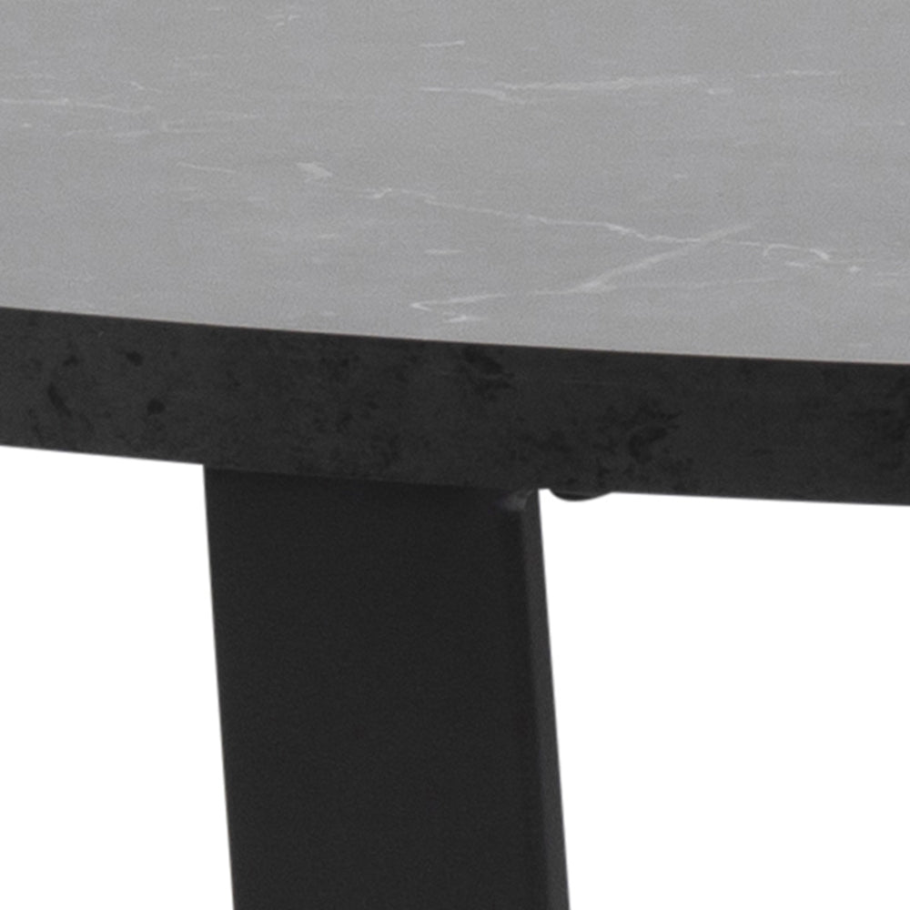 Stół Adhafera czarny średnica 110 cm - materiał płyta meblowa