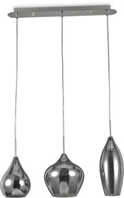 Lampa wisząca Soft x3 czarna szklana