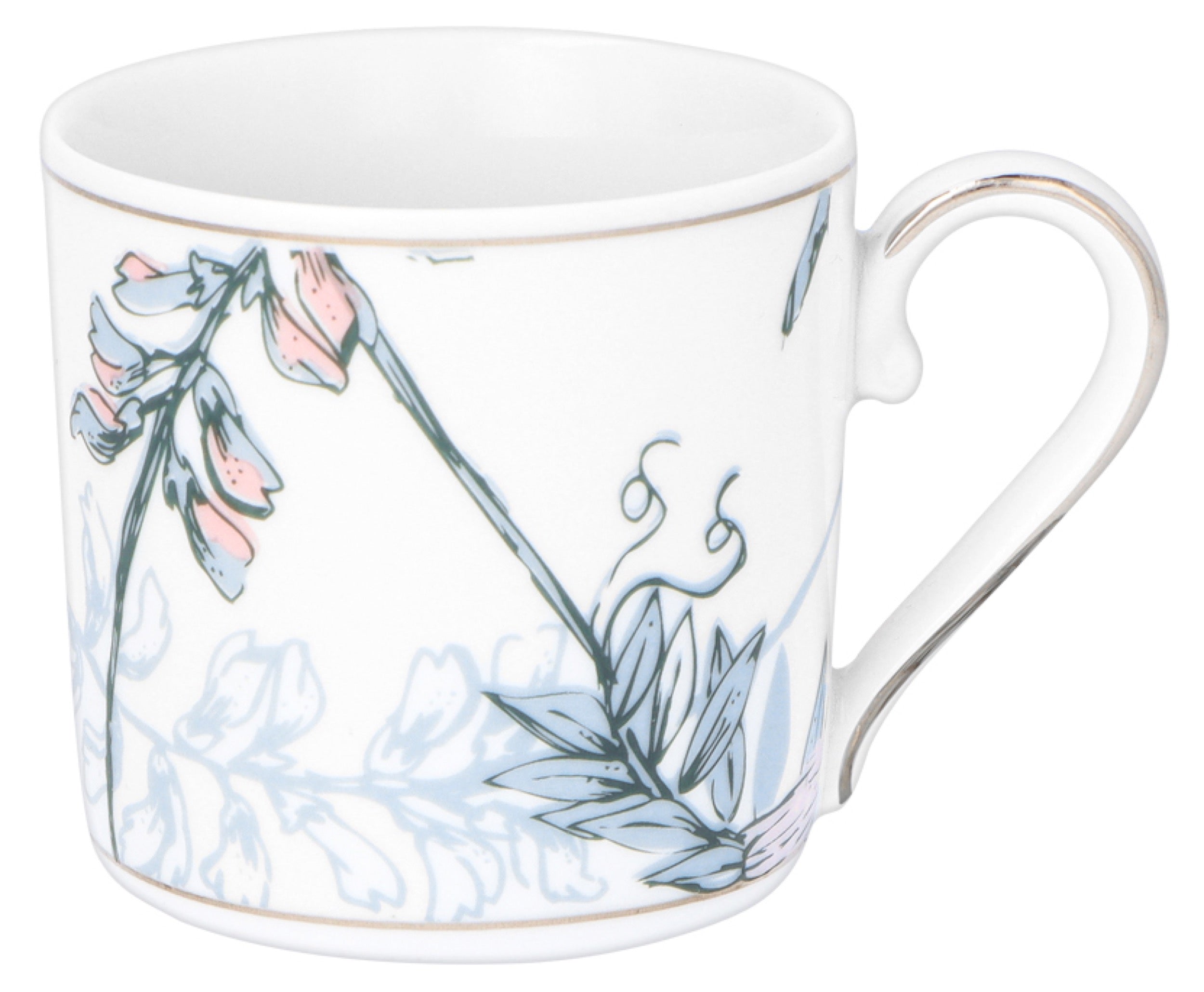 Zestaw filiżanek dla 4 os. porcelanowy Jenny 100 ml wielokolorowy