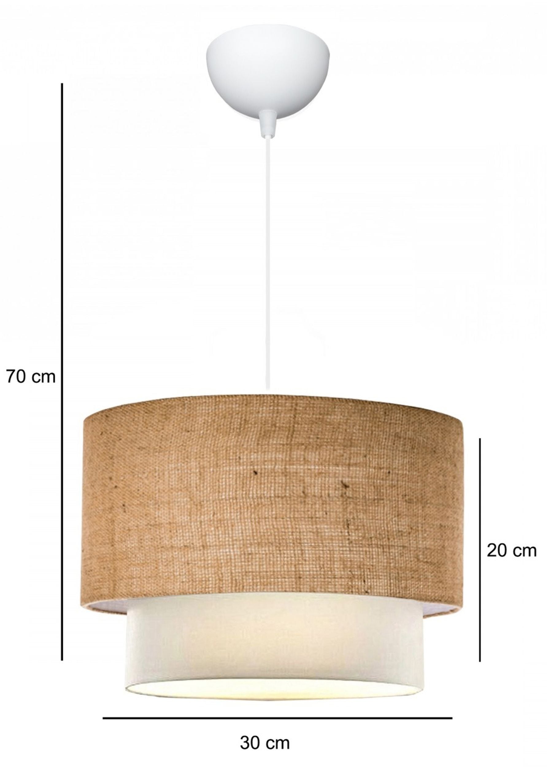 Lampa wisząca Keders 30 cm beżowa